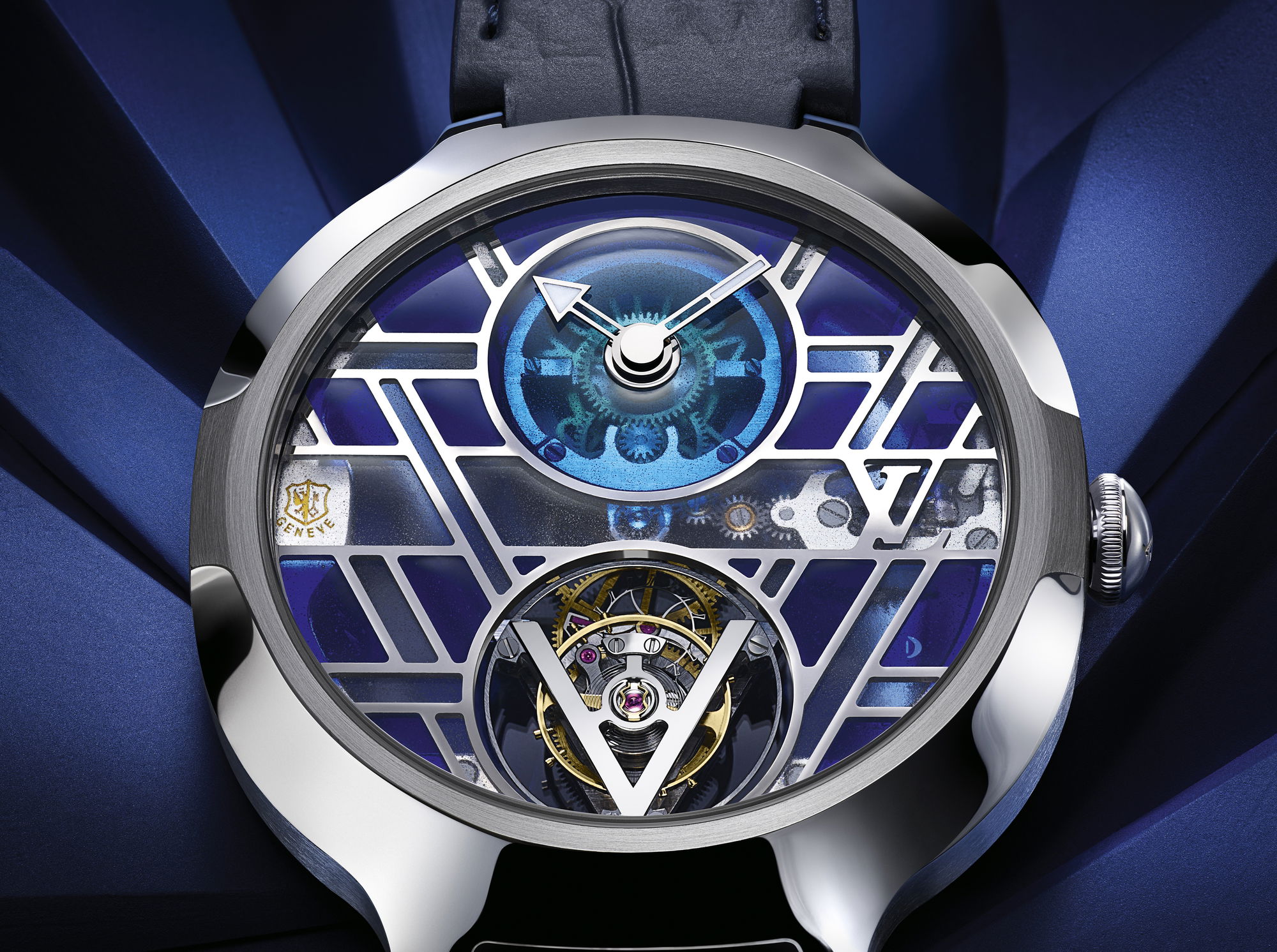 Louis Vuitton Voyager Flying Tourbillon Poinçon de Genève Plique-à-Jour