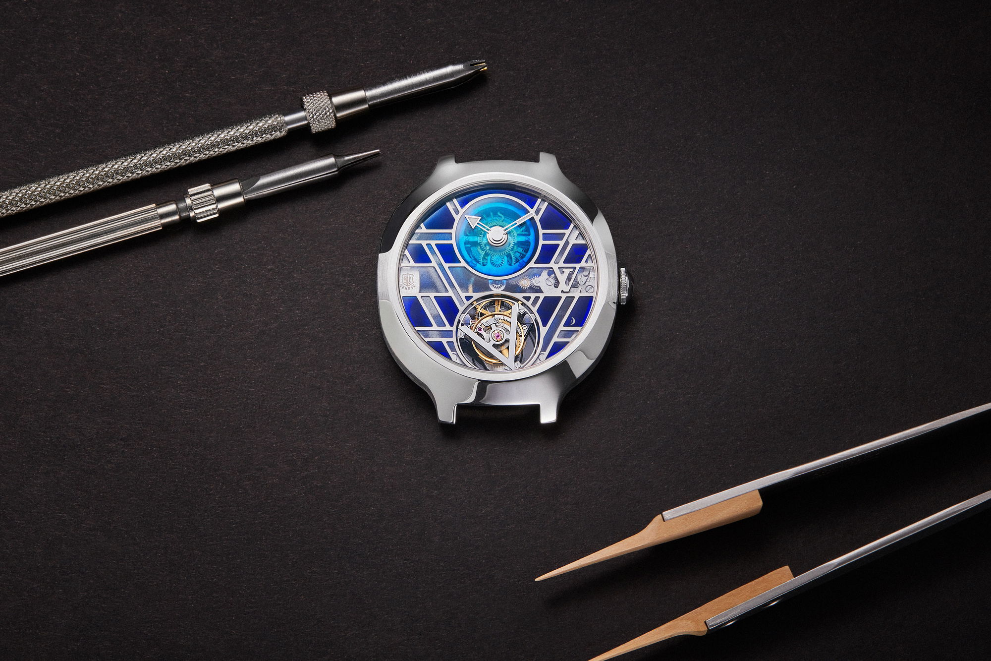 Louis Vuitton Voyager Flying Tourbillon Poinçon de Genève Plique-à-Jour