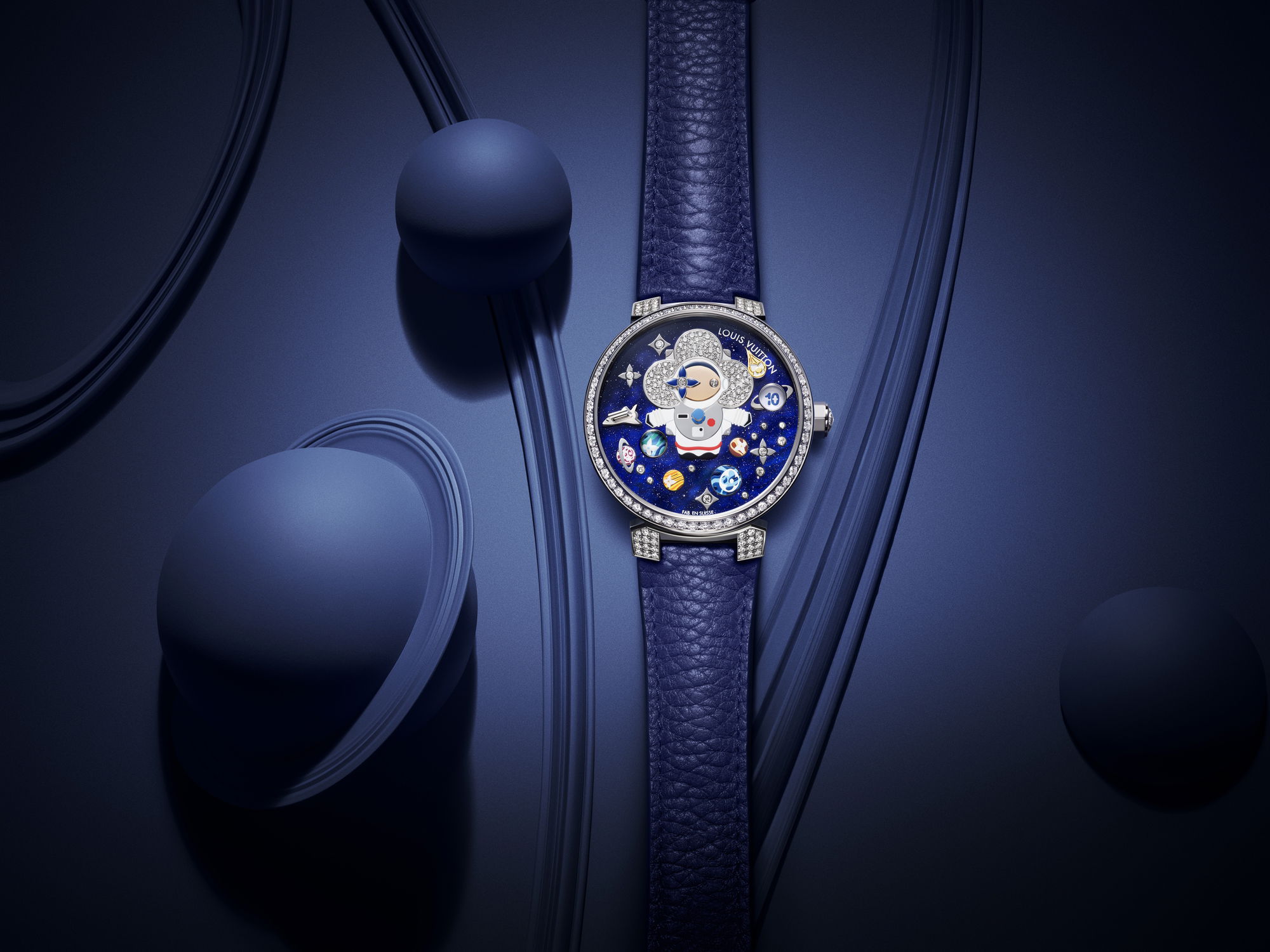 Louis Vuitton Tambour Slim Vivienne Jumping Hours Astronaute