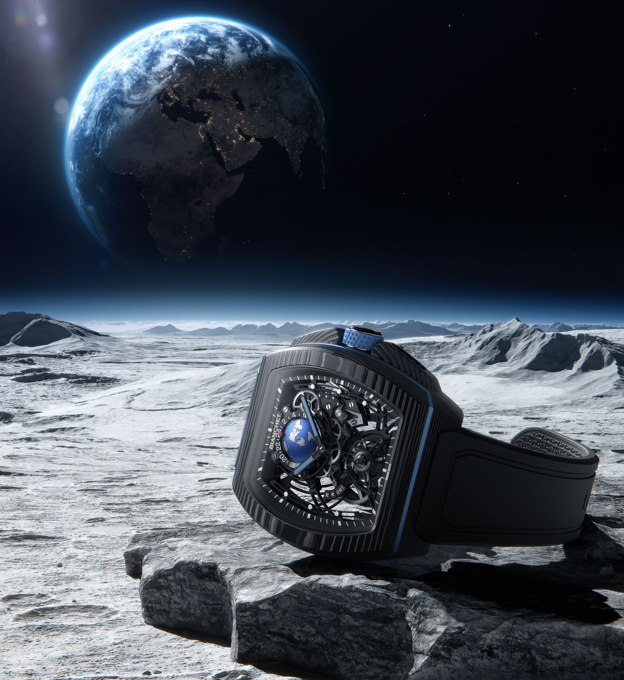 Bianchet Flying Tourbillon Sport GMT Carbon Sky Blue