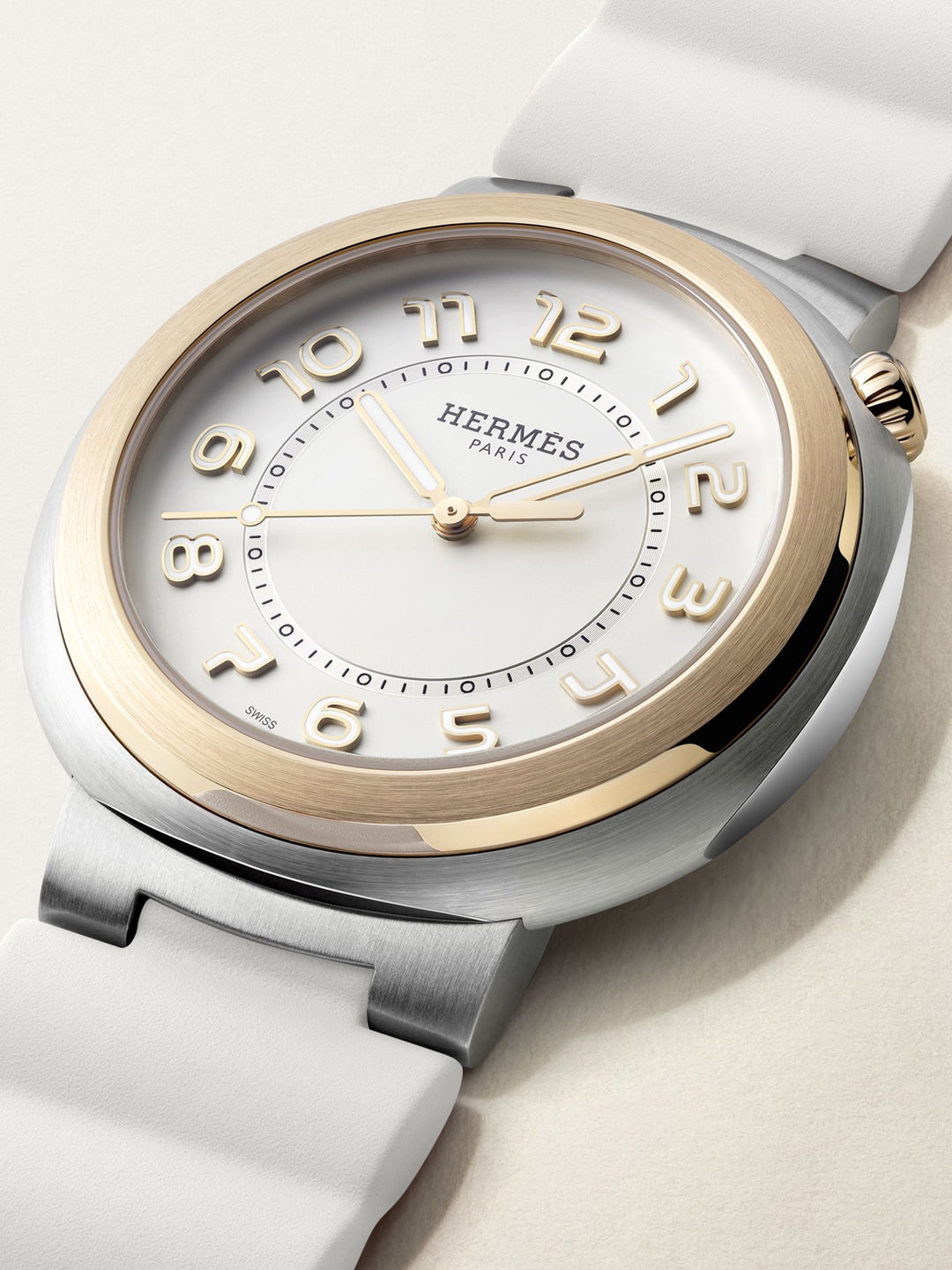 Hermes Hand Wound Ivory Dial Watch Hermes Clipper Qz Date Ivory Dial Watch main image 3