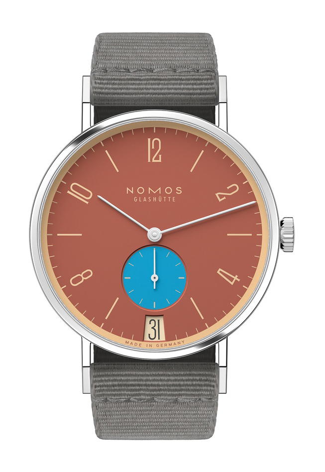 Nomos Glashütte Tangente 38 Zeigelblau