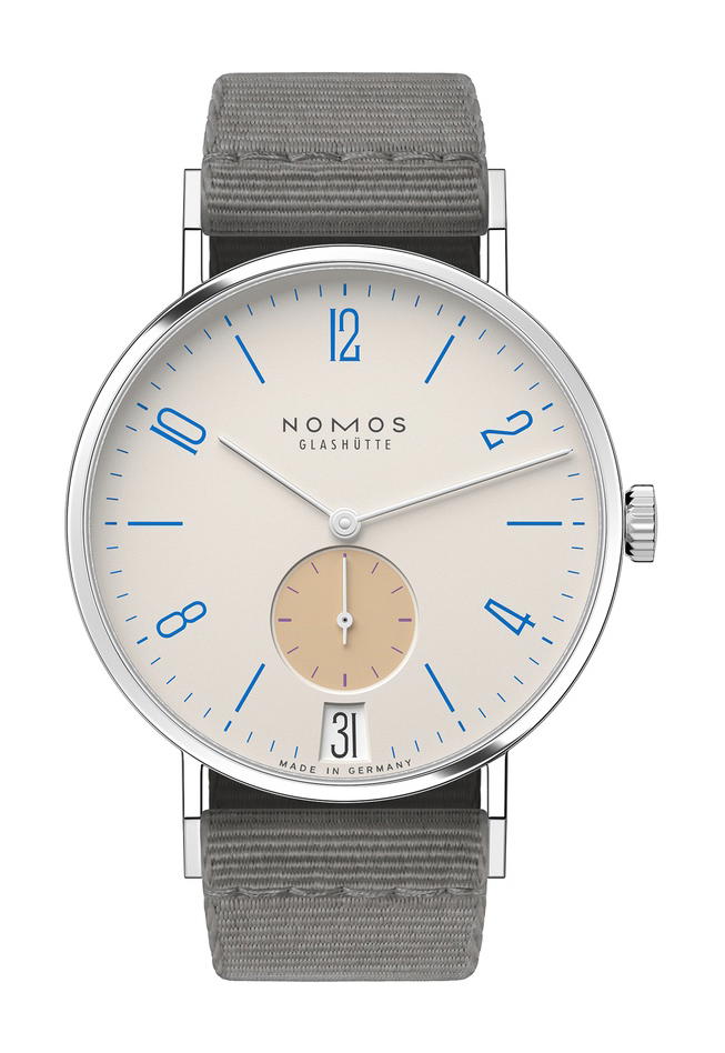 Nomos Glashütte Tangente 38 Schulhausweiss