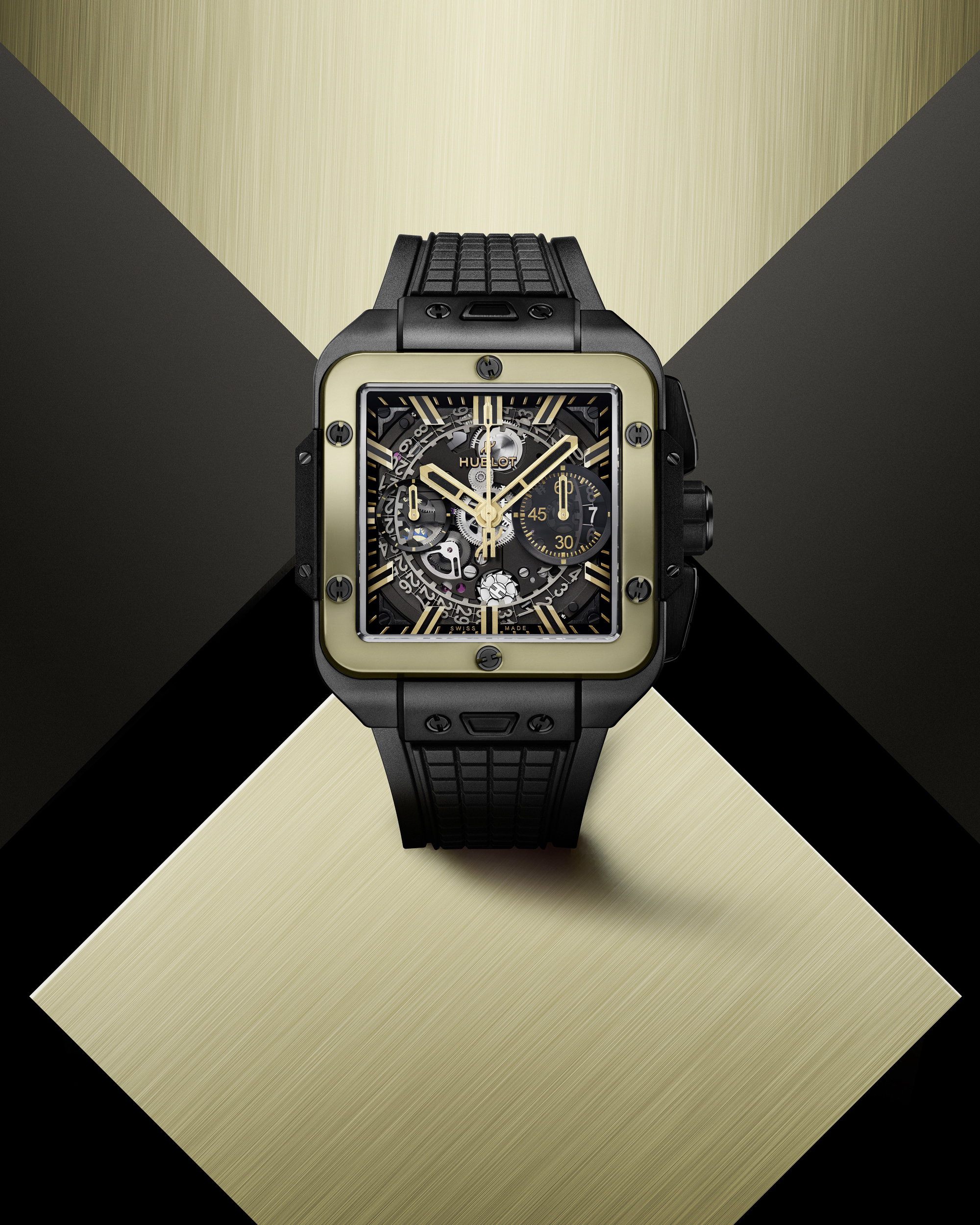 Hublot Square Big Bang Unico Ceramic Magic Gold