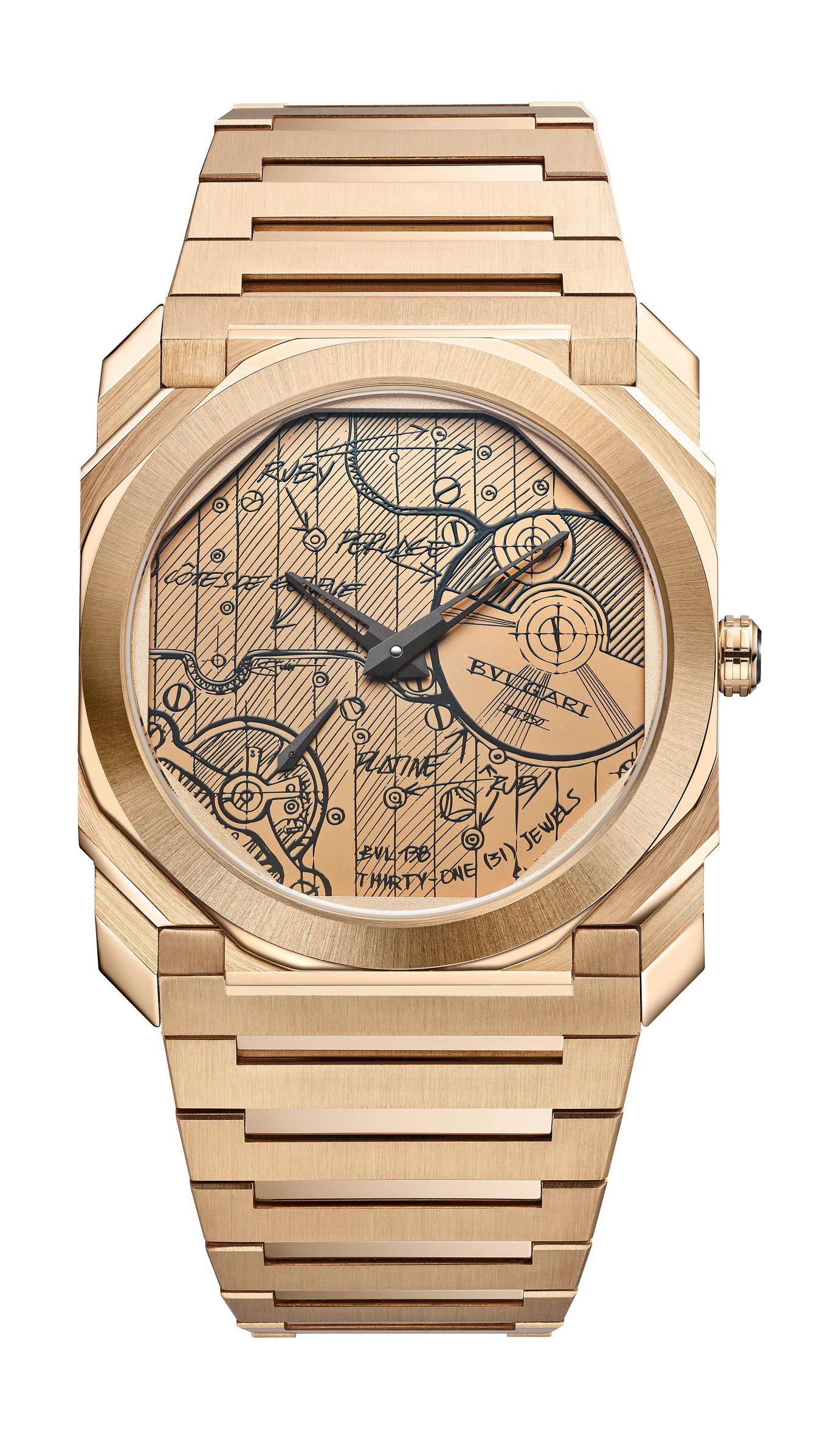 Bvlgari Octo Finissimo Chronograph GMT BVL 318 Sketch