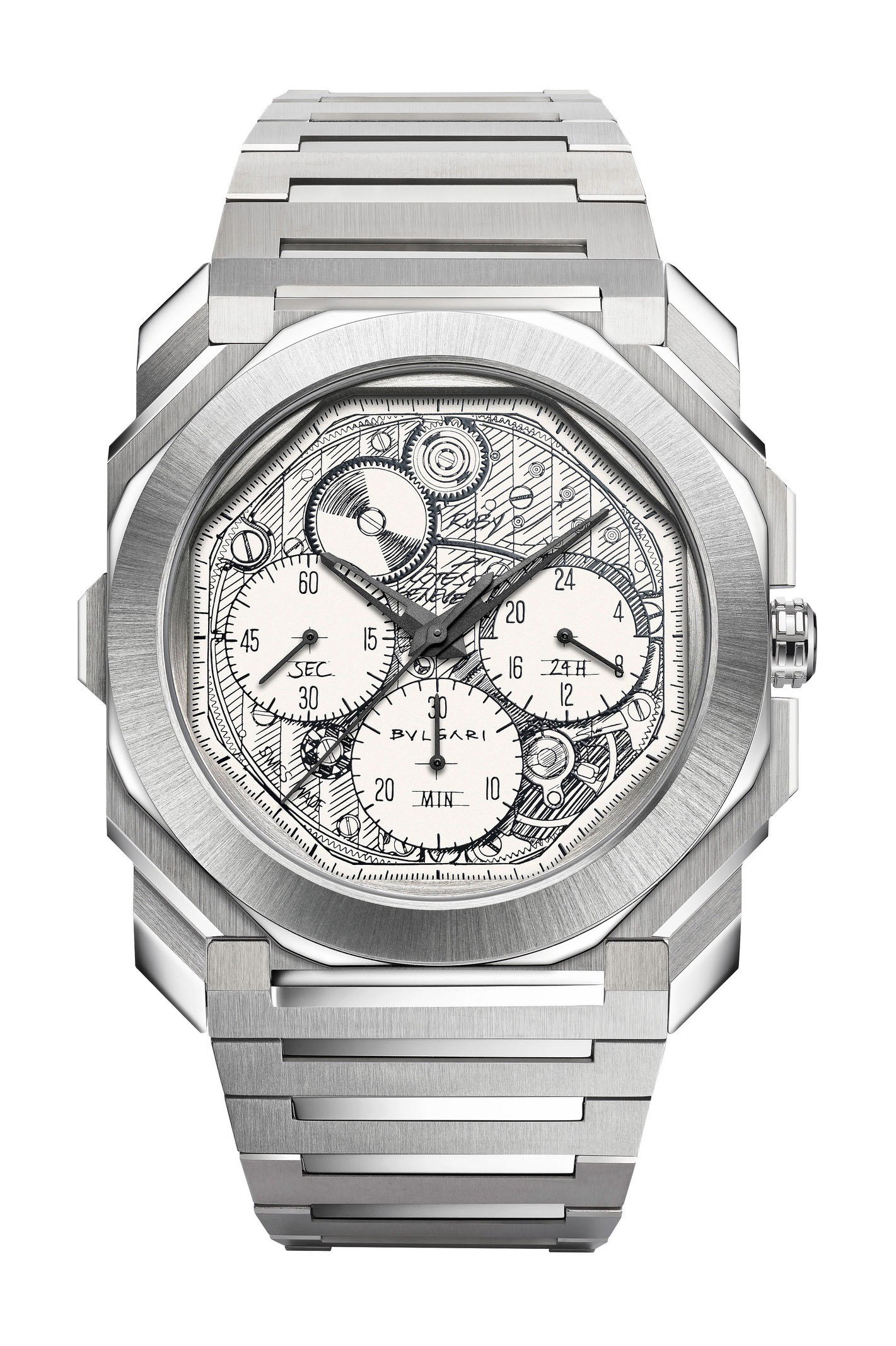Bvlgari Octo Finissimo Chronograph GMT BVL 318 Sketch