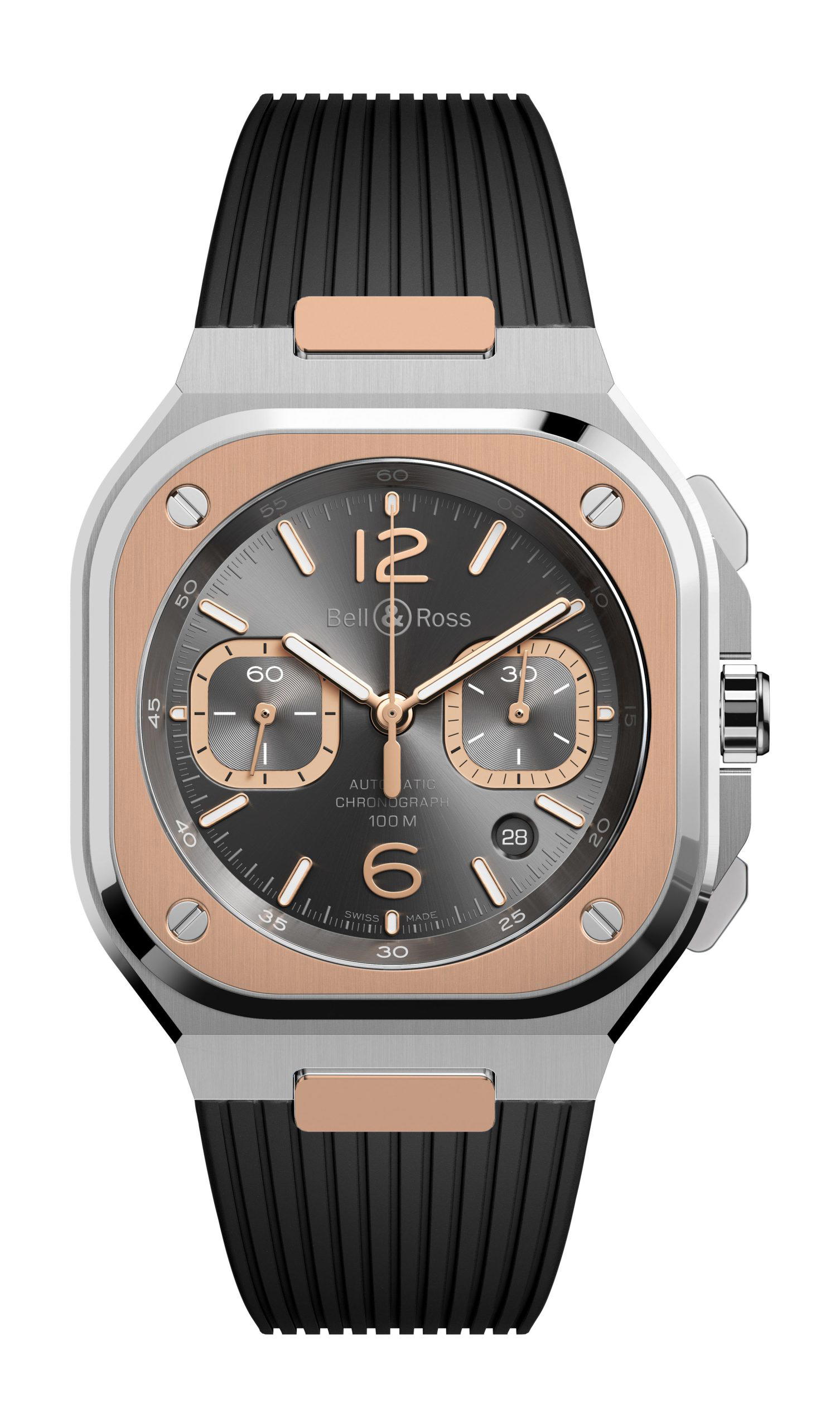 Bell & Ross BR 05 Chrono Gray Steel & Gold