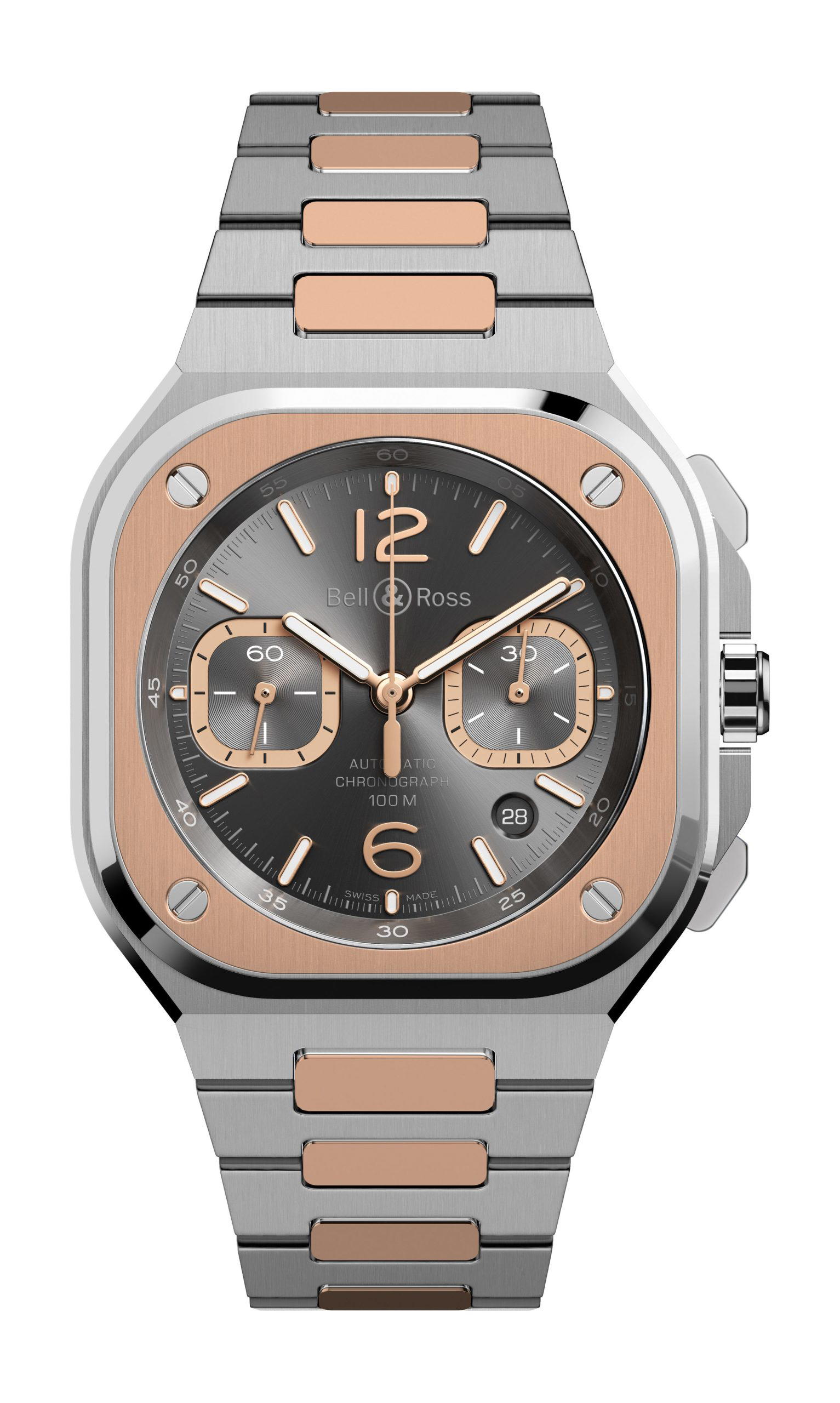 Bell & Ross BR 05 Chrono Gray Steel & Gold