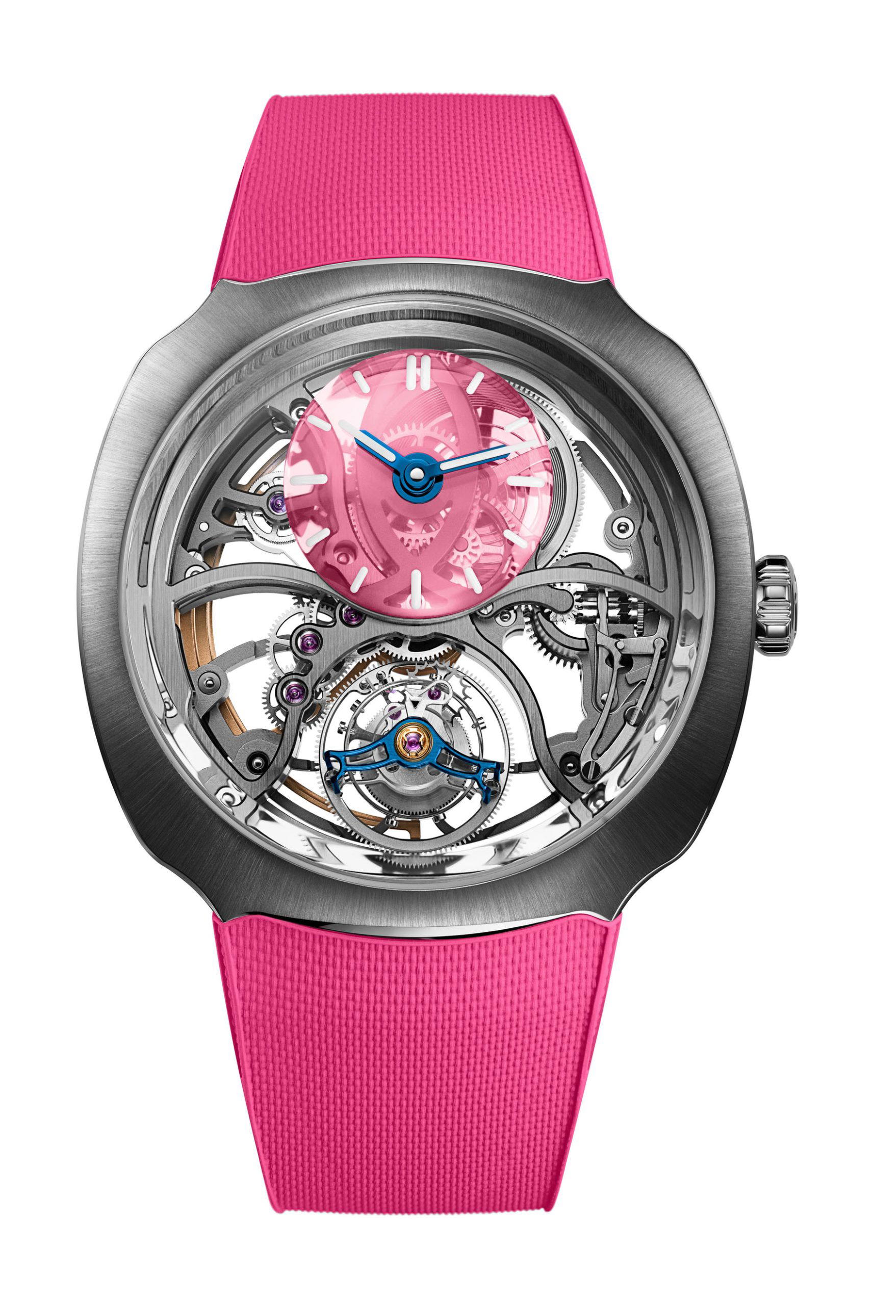 H. Moser & Cie Streamliner Cylindrical Tourbillon Skeleton Alpine Limited Edition Pink Livery