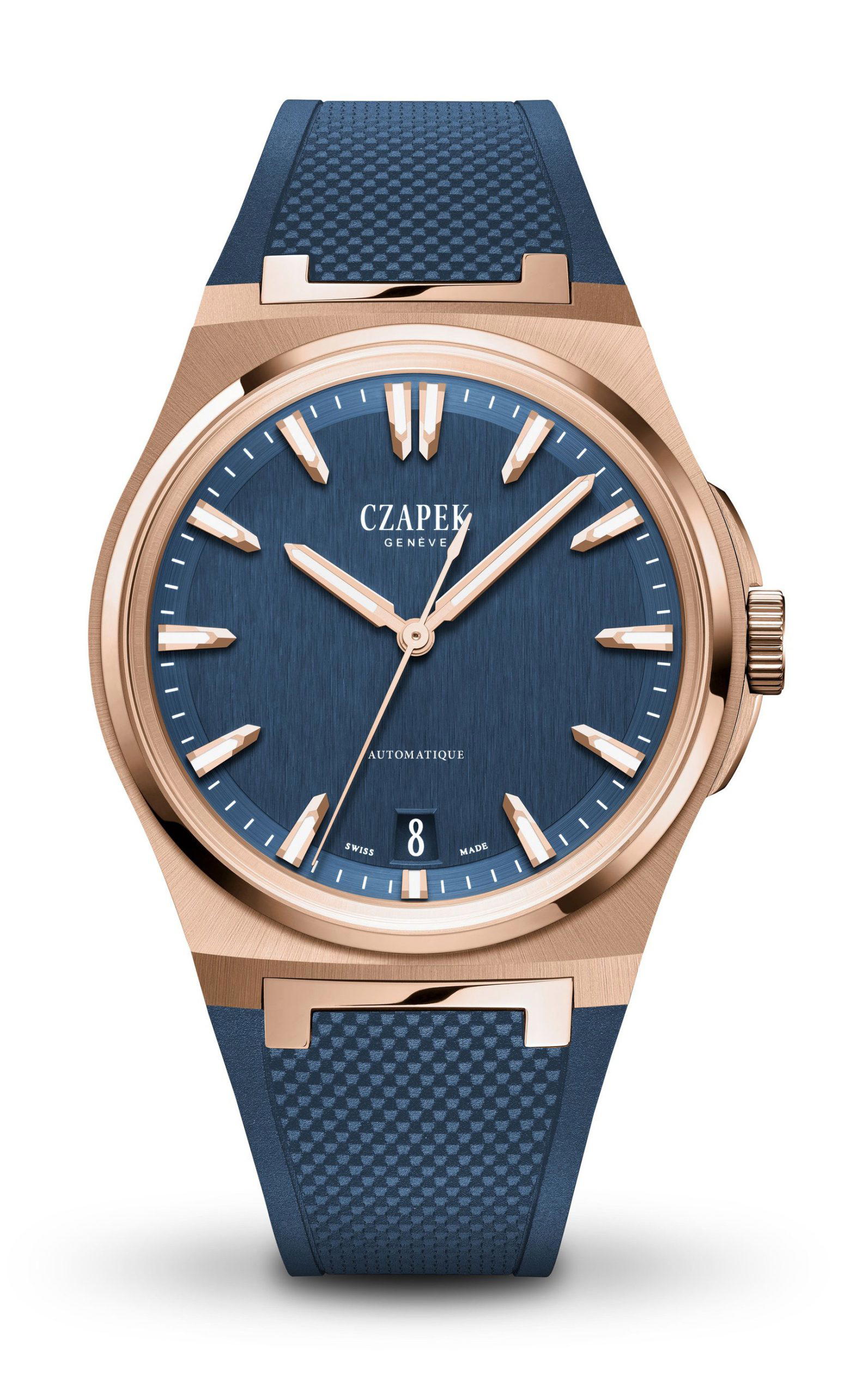 Czapek Antarctique Mount Erebus Aqua Blue Rose Gold
