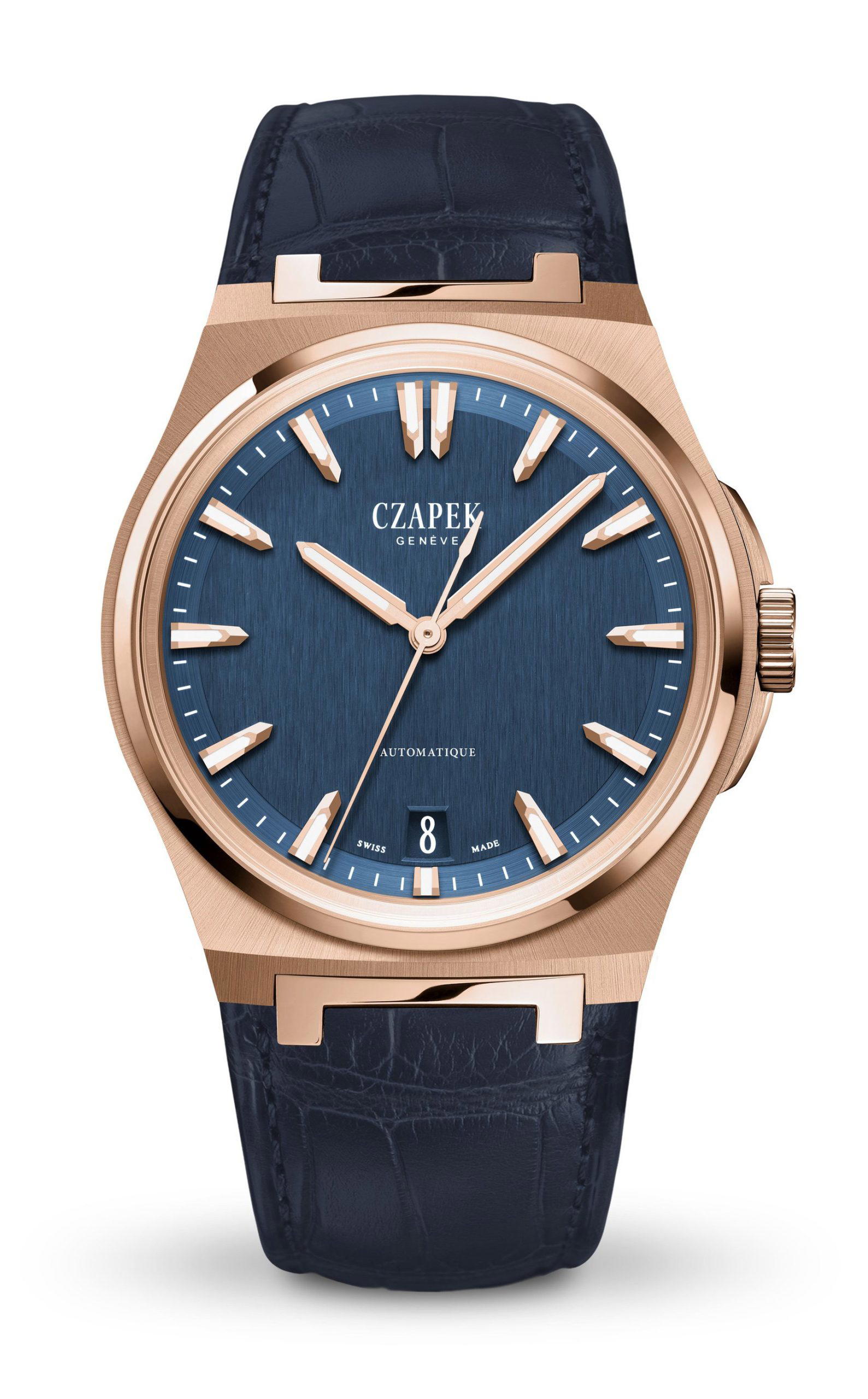 Czapek Antarctique Mount Erebus Aqua Blue Rose Gold
