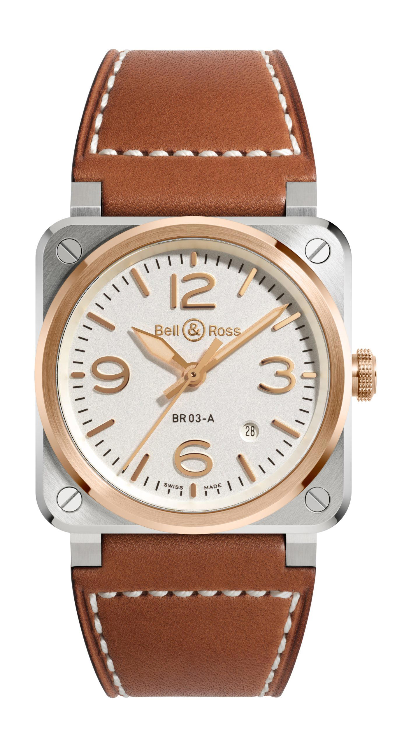 Bell & Ross BR 03 White Steel & Gold