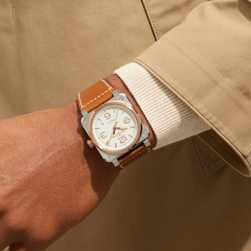 Bell &amp; Ross BR 03 White Steel & Gold