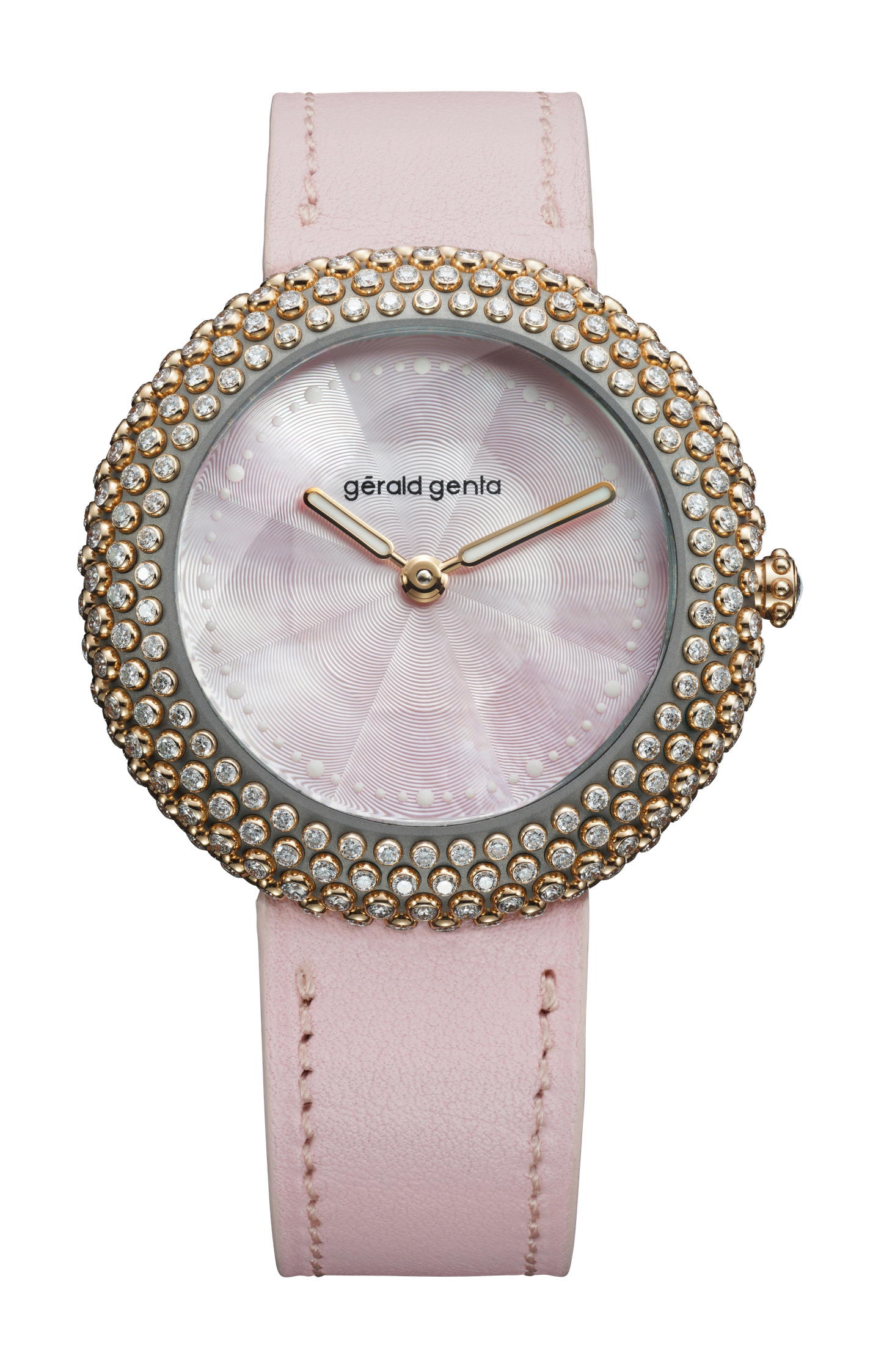Gerald Genta Gentissima Oursin 36 Pink Mother of Pearl