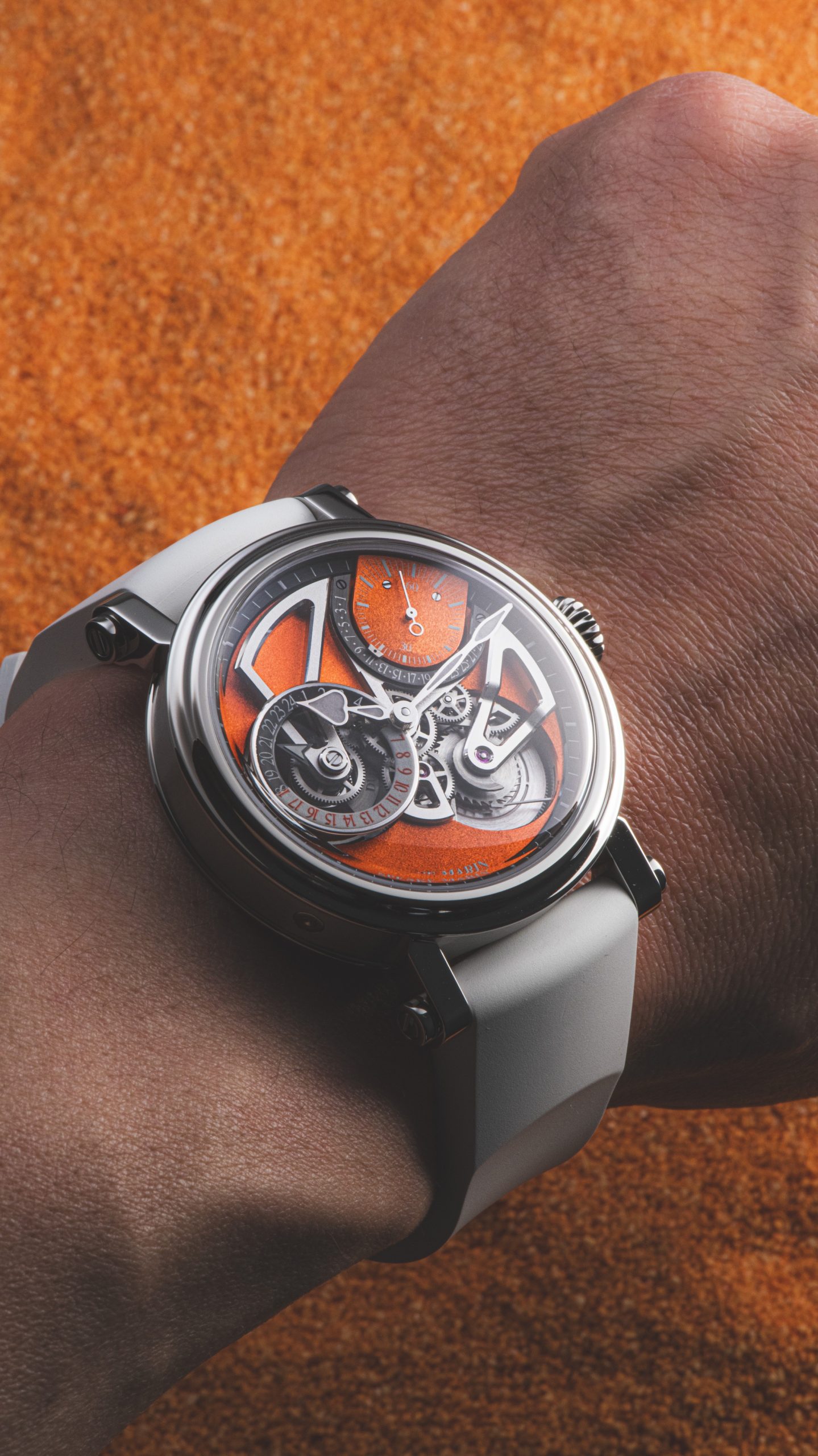 Speake-Marin Openworked Dual Time Terracotta