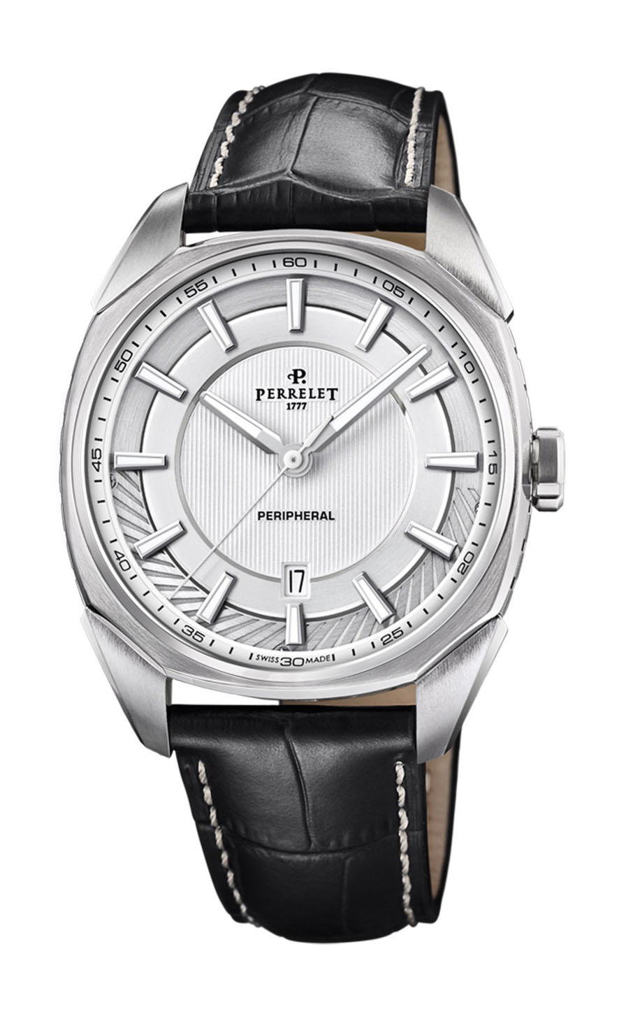 Perrelet LAB Peripheral 3 Hands & Date Silver