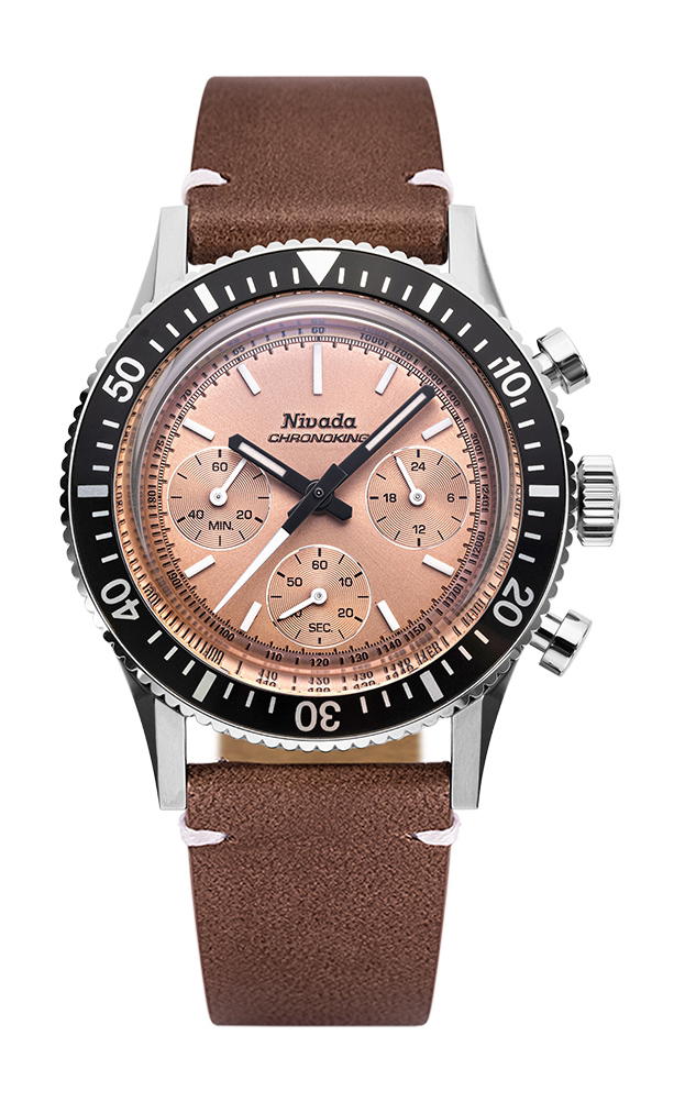 Nivada Grenchen Chronoking Mecaquartz Salmon