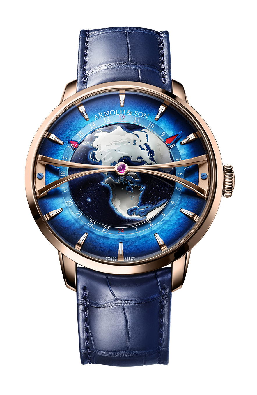 Arnold & Son Globetrotter 45 Red Gold