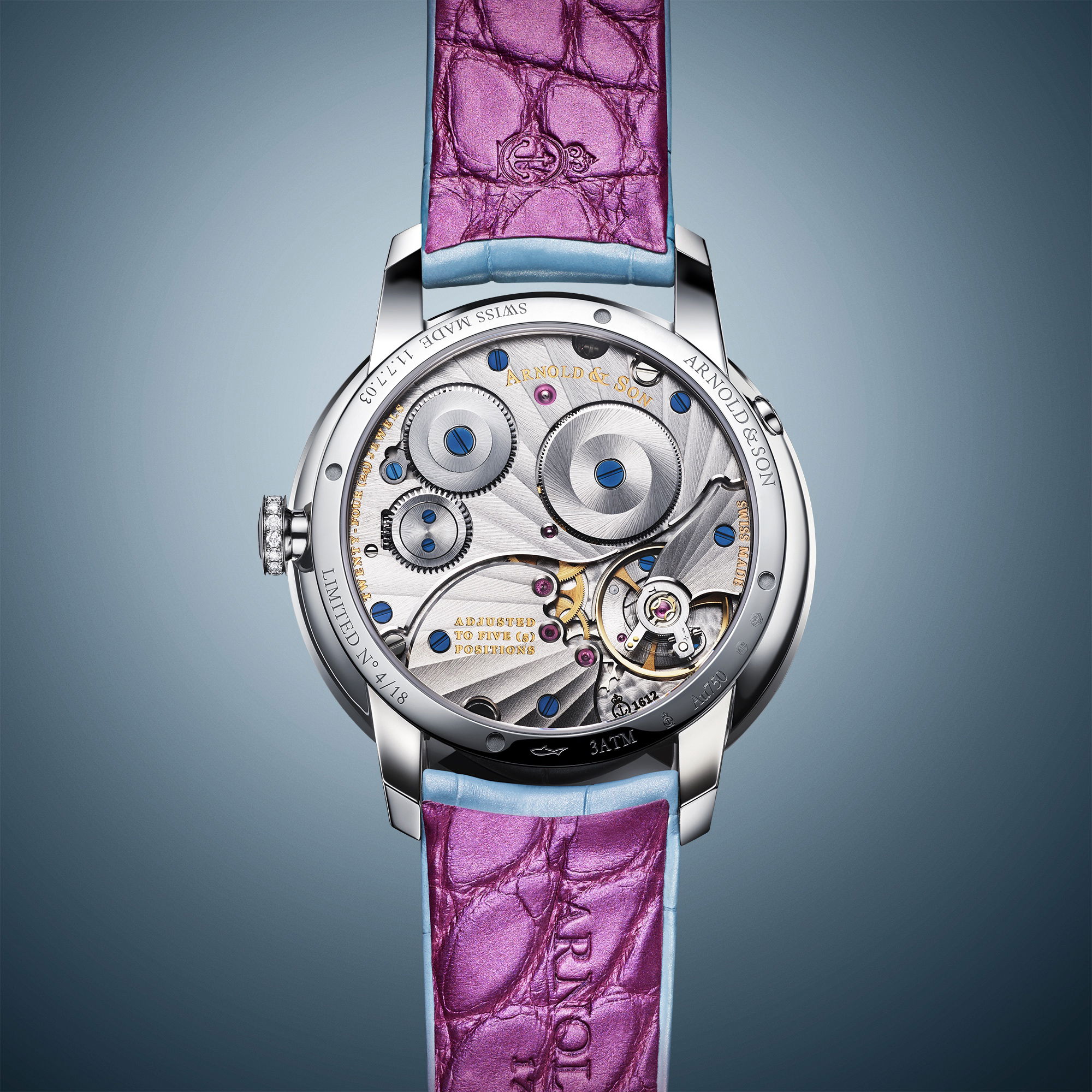 Arnold &amp; Son Perpetual Moon 38 White Gold Night Tide