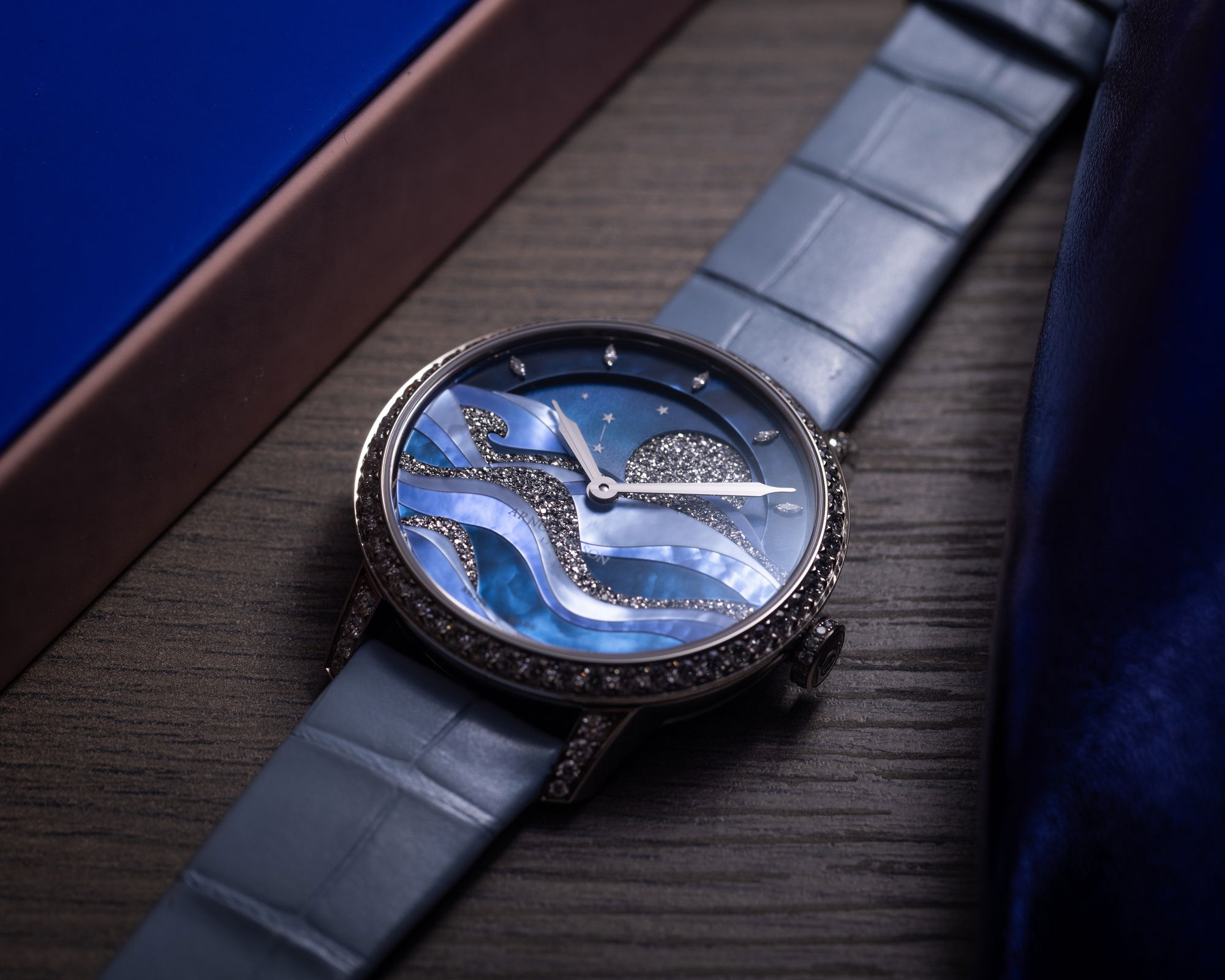 Arnold &amp; Son Perpetual Moon 38 White Gold Night Tide