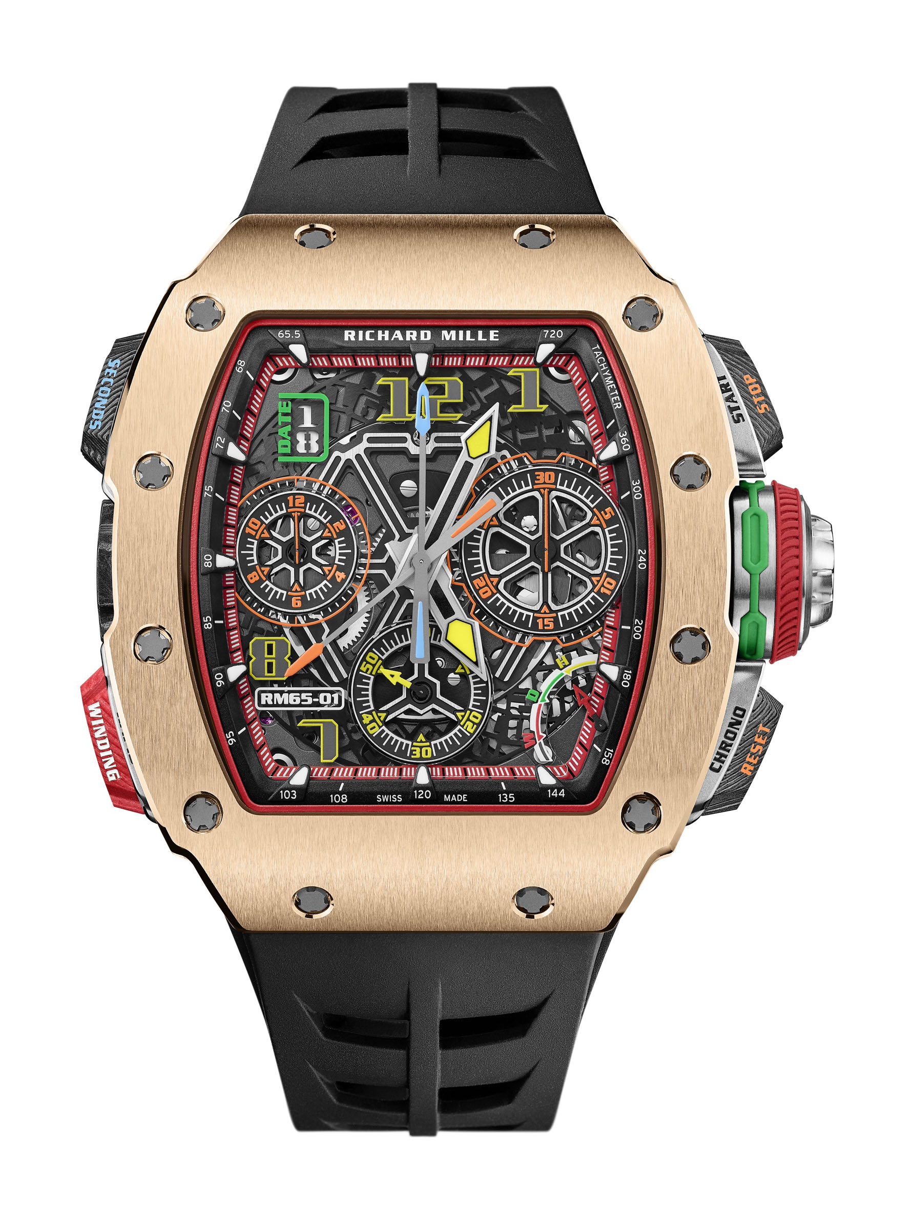 RM 65-01 Automatic Split-Seconds Chronograph Red Gold and Carbon TPT®