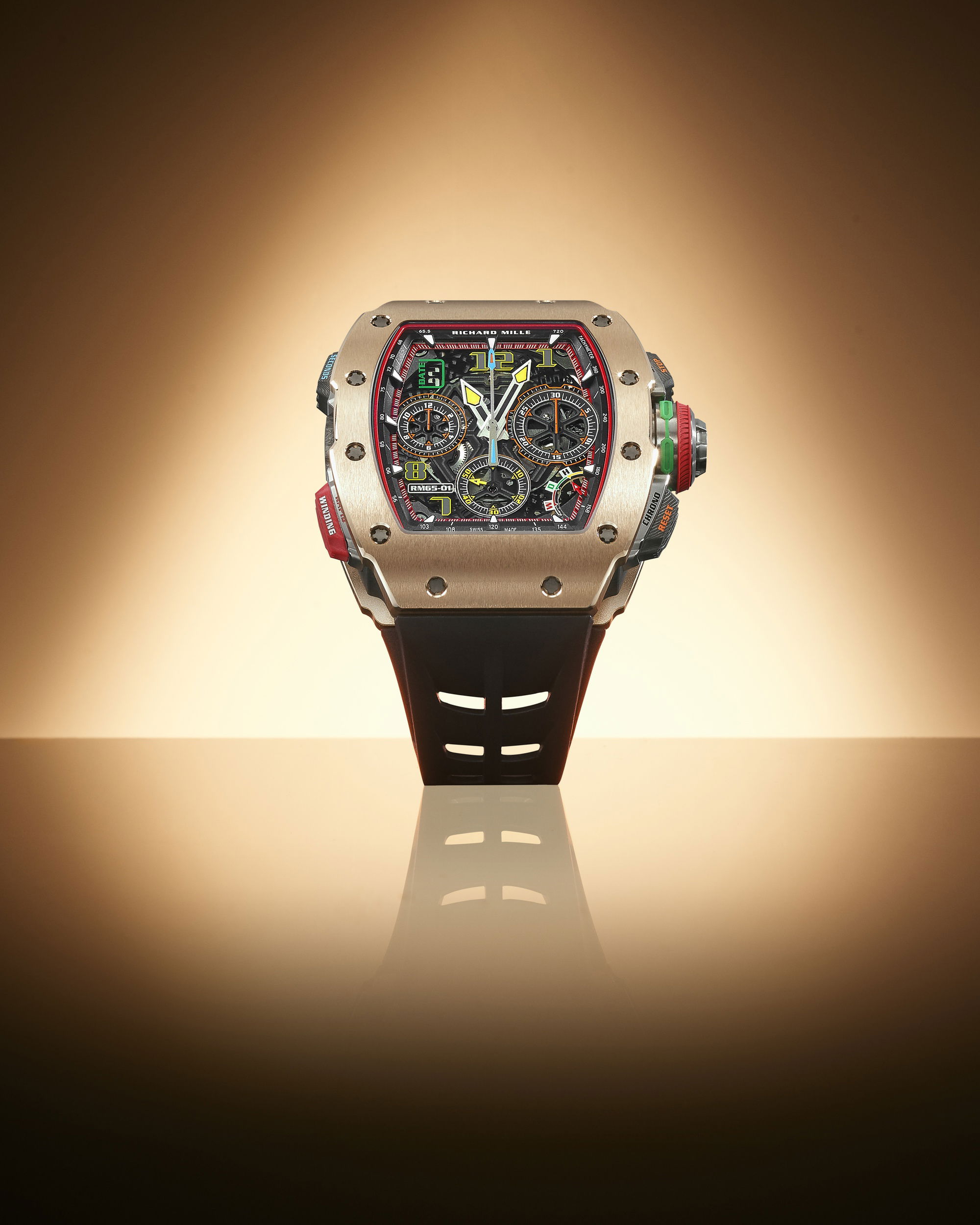 Richard Mille RM 65-01 Automatic Split-Seconds Chronograph Red Gold and Carbon TPT®