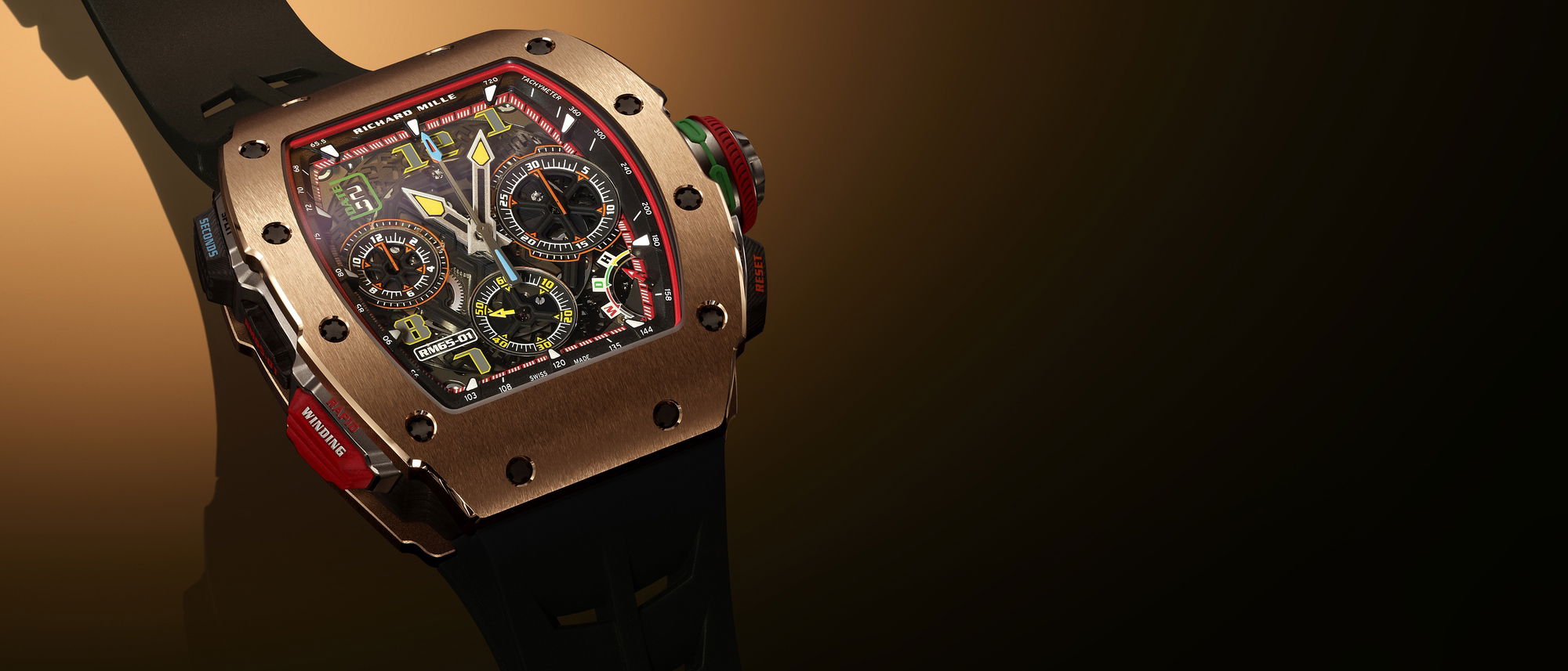 Richard Mille RM 65-01 Automatic Split-Seconds Chronograph Red Gold and Carbon TPT®
