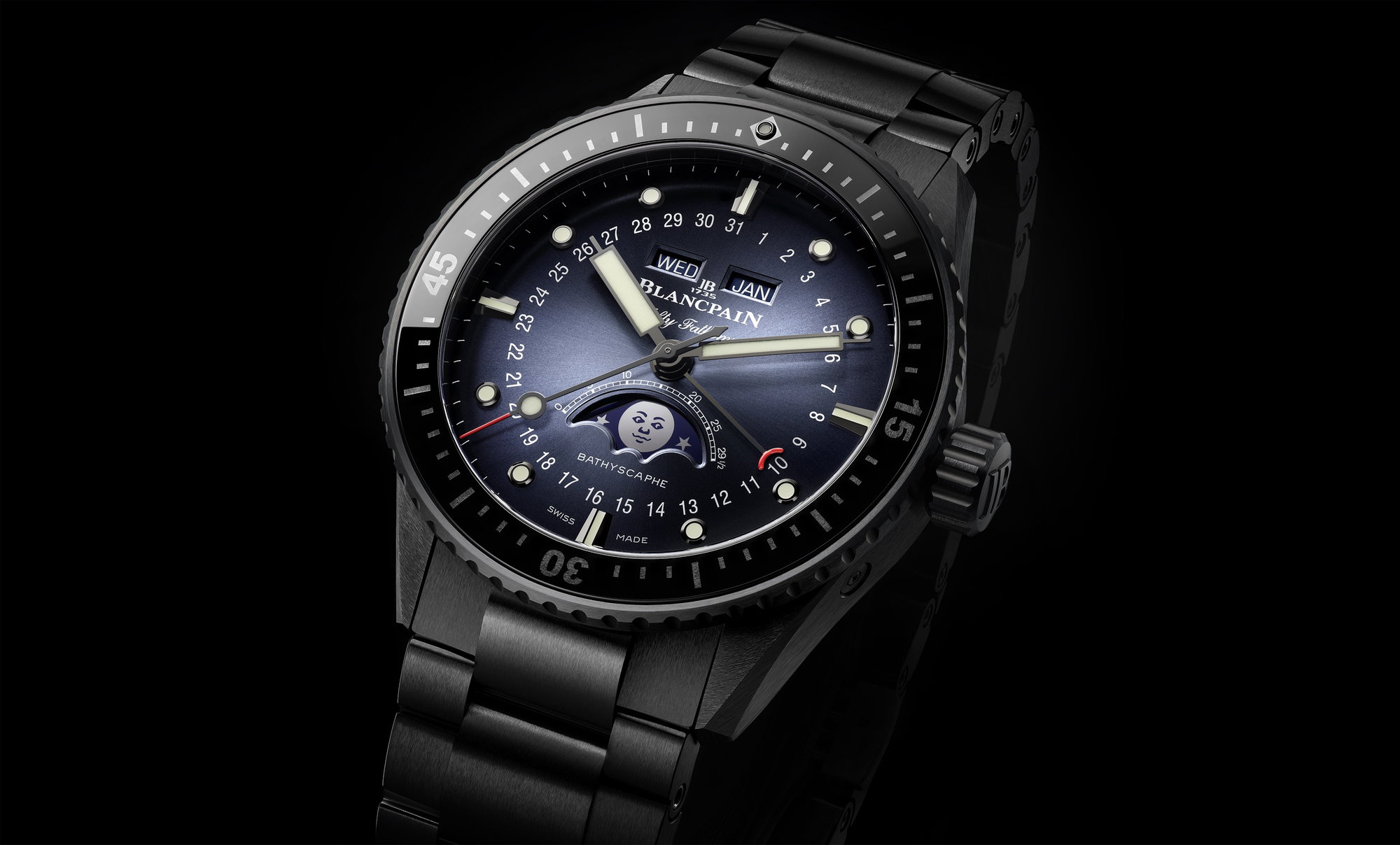Blancpain Fifty Fathoms Bathyscape Quantième Complet Phases de Lune