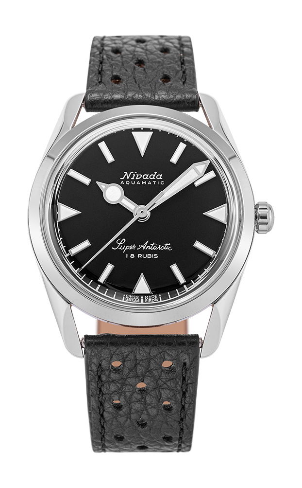 Nivada Grenchen Super Antarctic 35 Black White Luminova