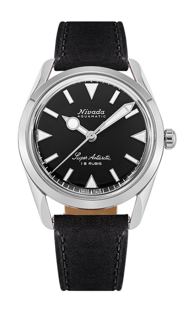 Nivada Grenchen Super Antarctic 35 Black White Luminova