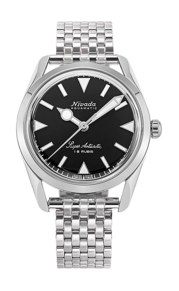 Nivada Grenchen Super Antarctic 35 Black White Luminova