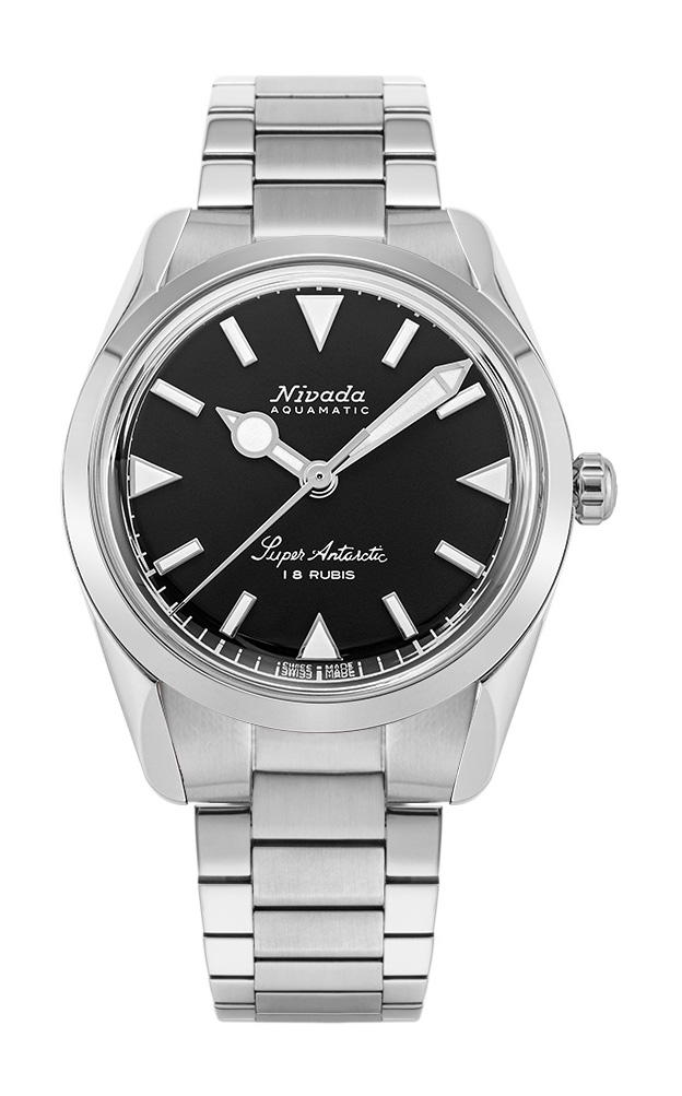 Nivada Grenchen Super Antarctic 35 Black White Luminova