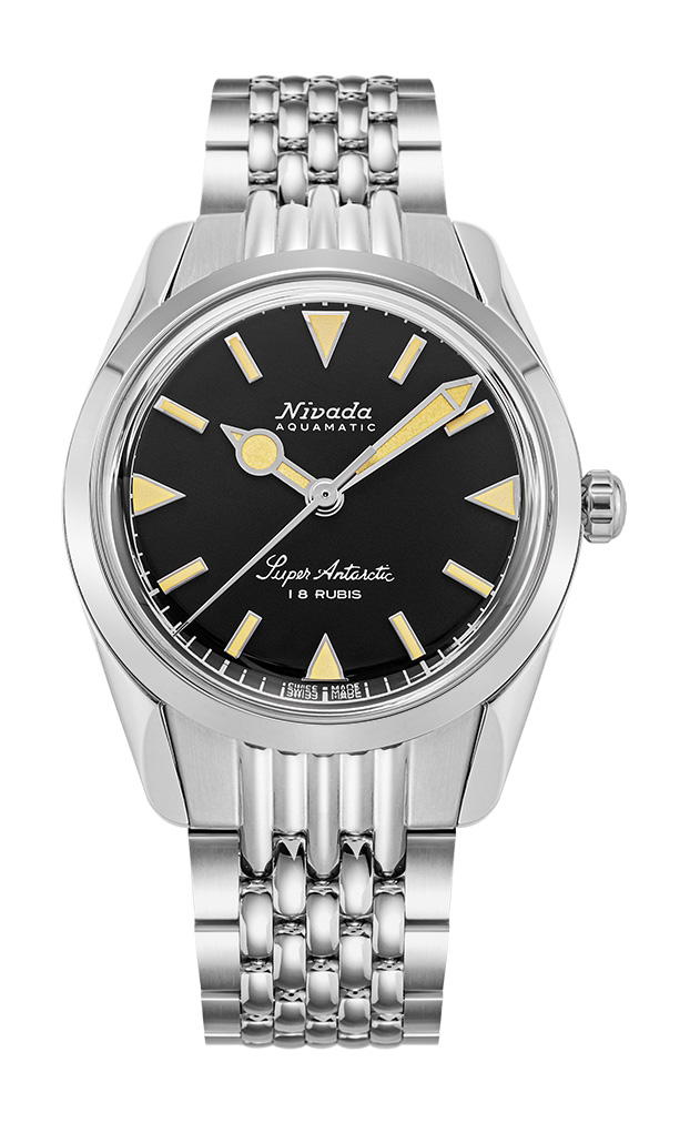 Nivada Grenchen Super Antarctic 35 Black Beige Luminova