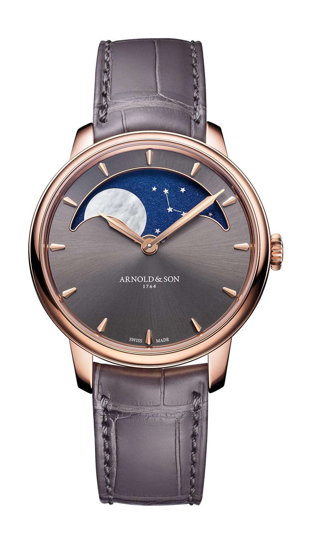 Arnold & Son Perpetual Moon 38 Red Gold Cliff Grey