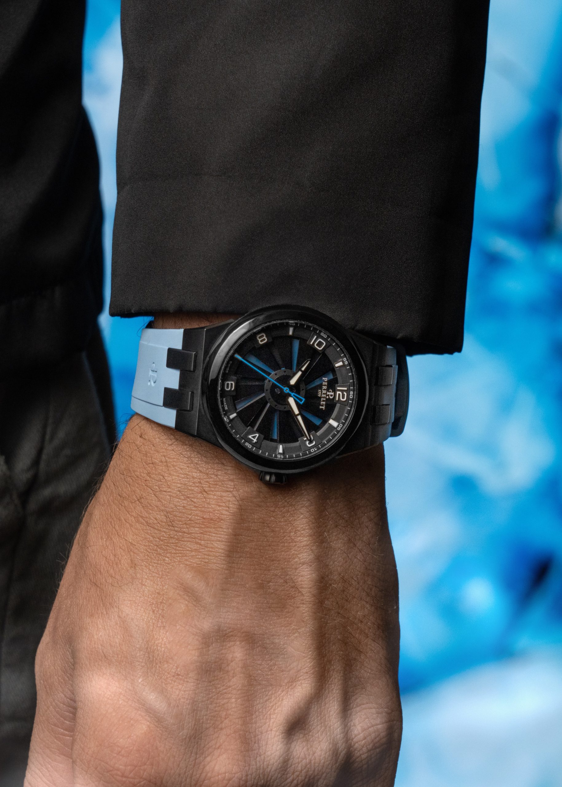 Perrelet Turbine 41 Titanium Ice Blue