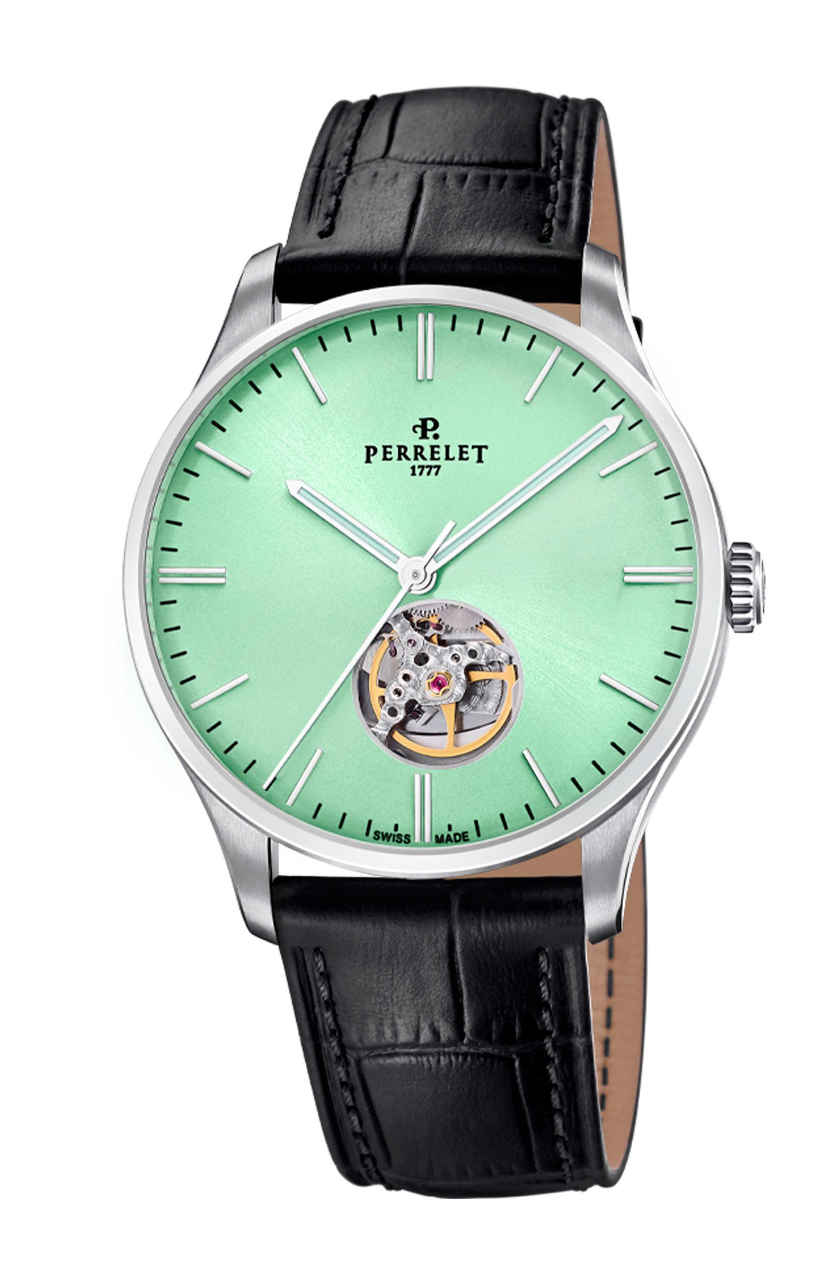 Perrelet Weekend Open Heart Green Mint