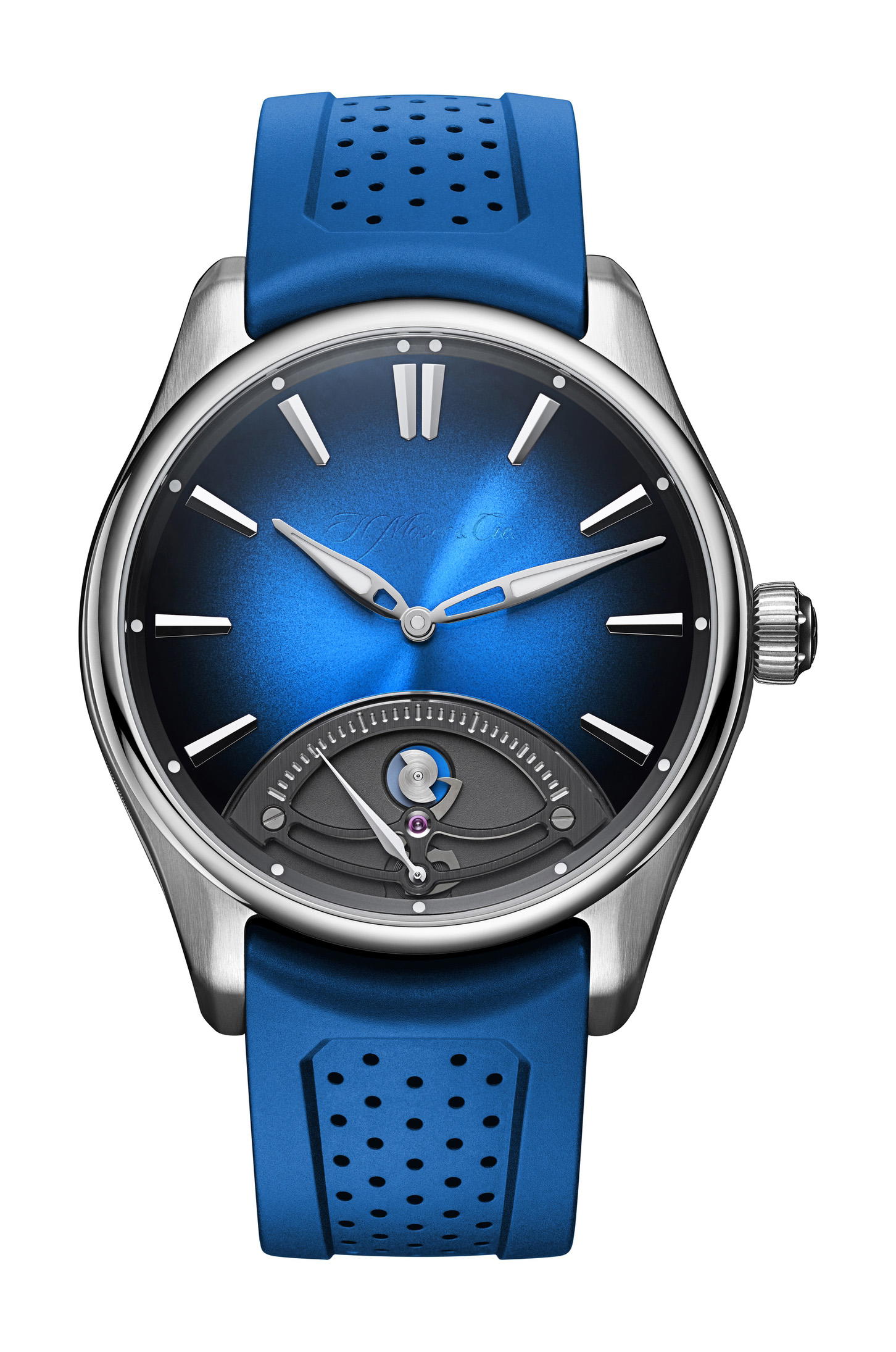 H. Moser & Cie Pioneer Retrograde Seconds Midnight Blue