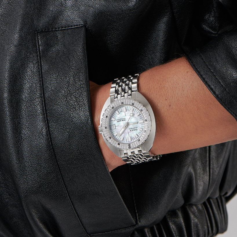 Doxa SUB 200T Diamonds Whitepearl