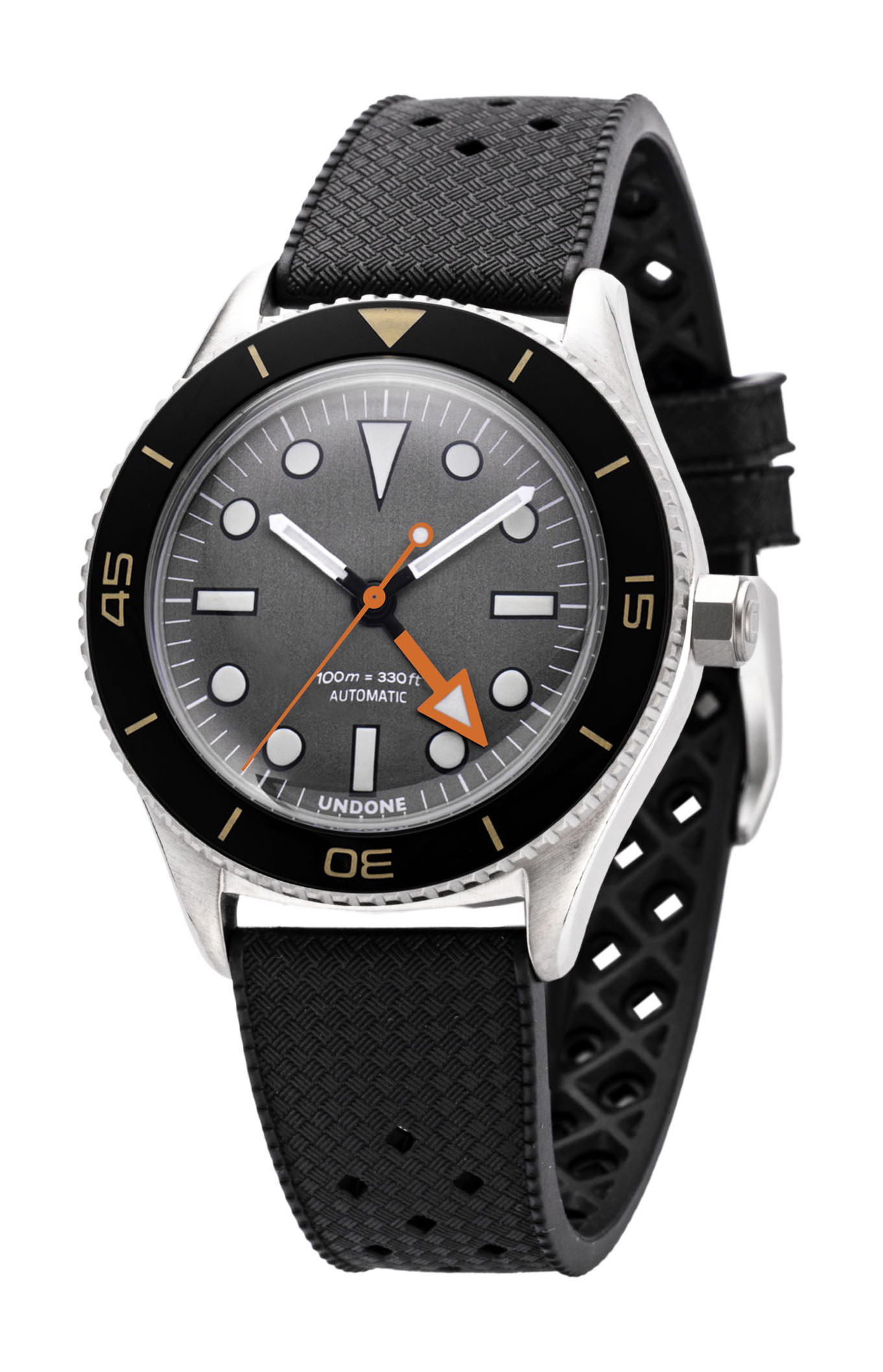 Undone Basecamp Explorer Black Bezel Orange Hands