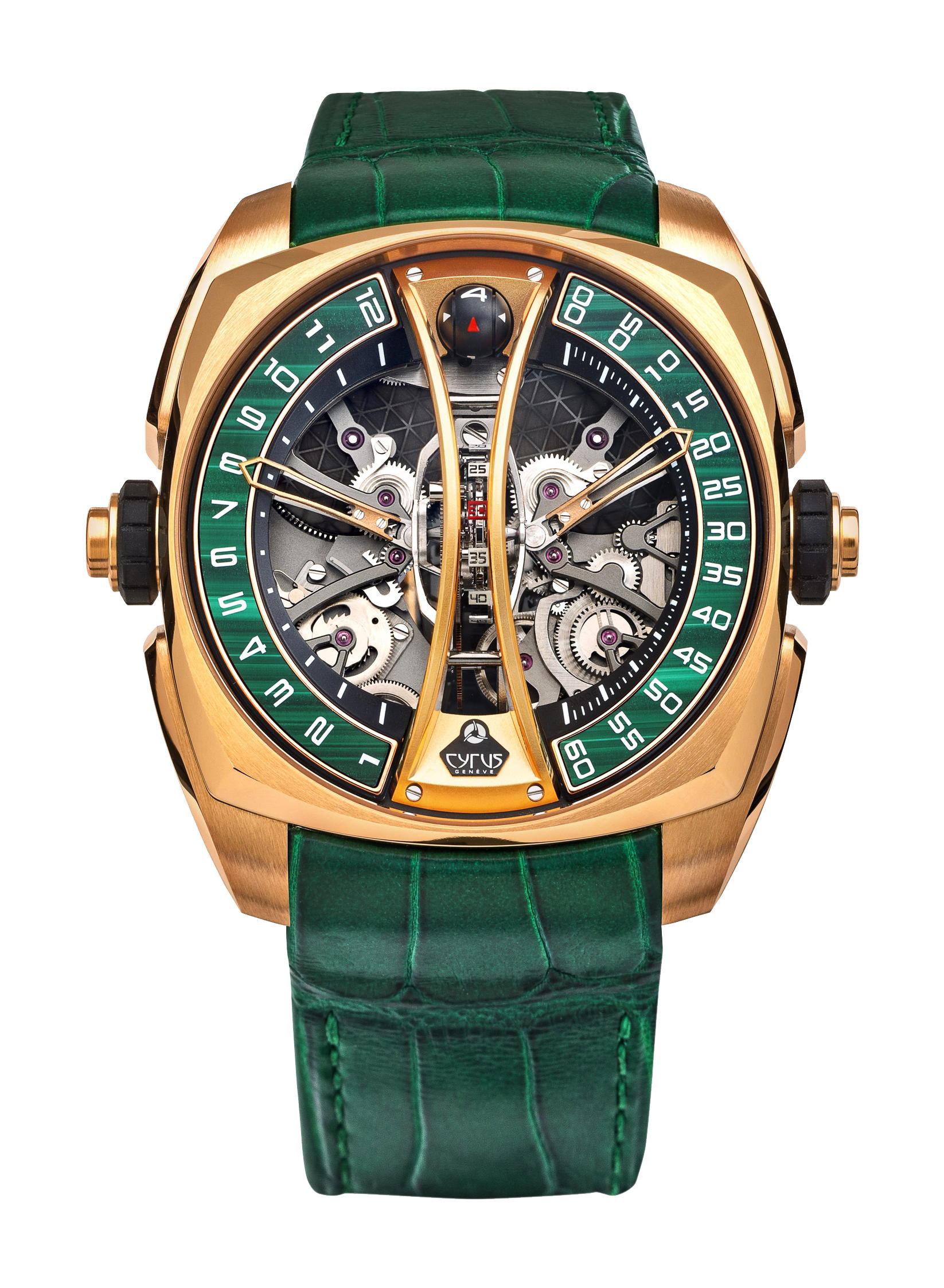 Cyrus Klepcys Vertical Skeleton Tourbillon Malachite