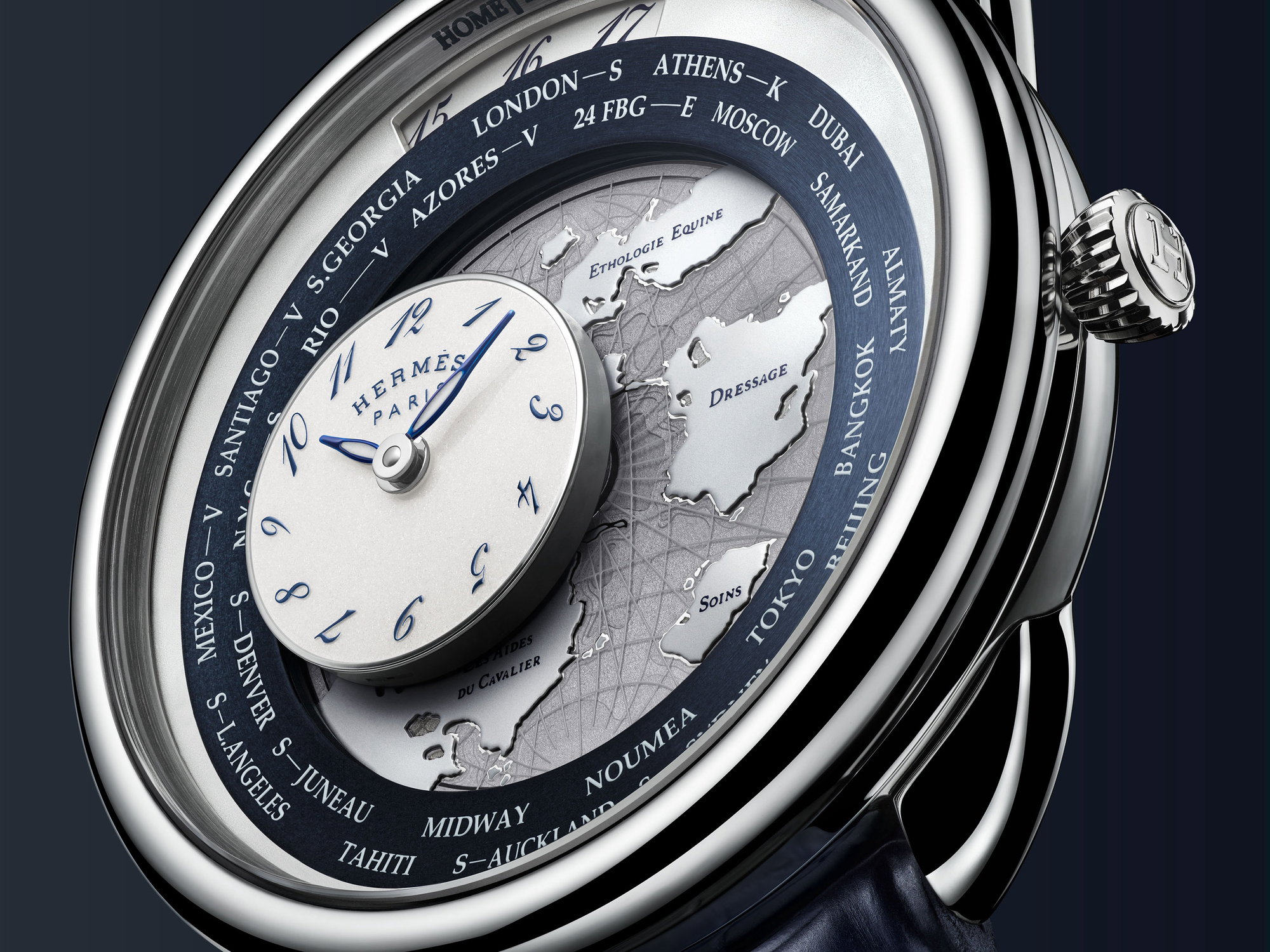 Hermès Arceau Le Temps Voyageur Or Blanc
