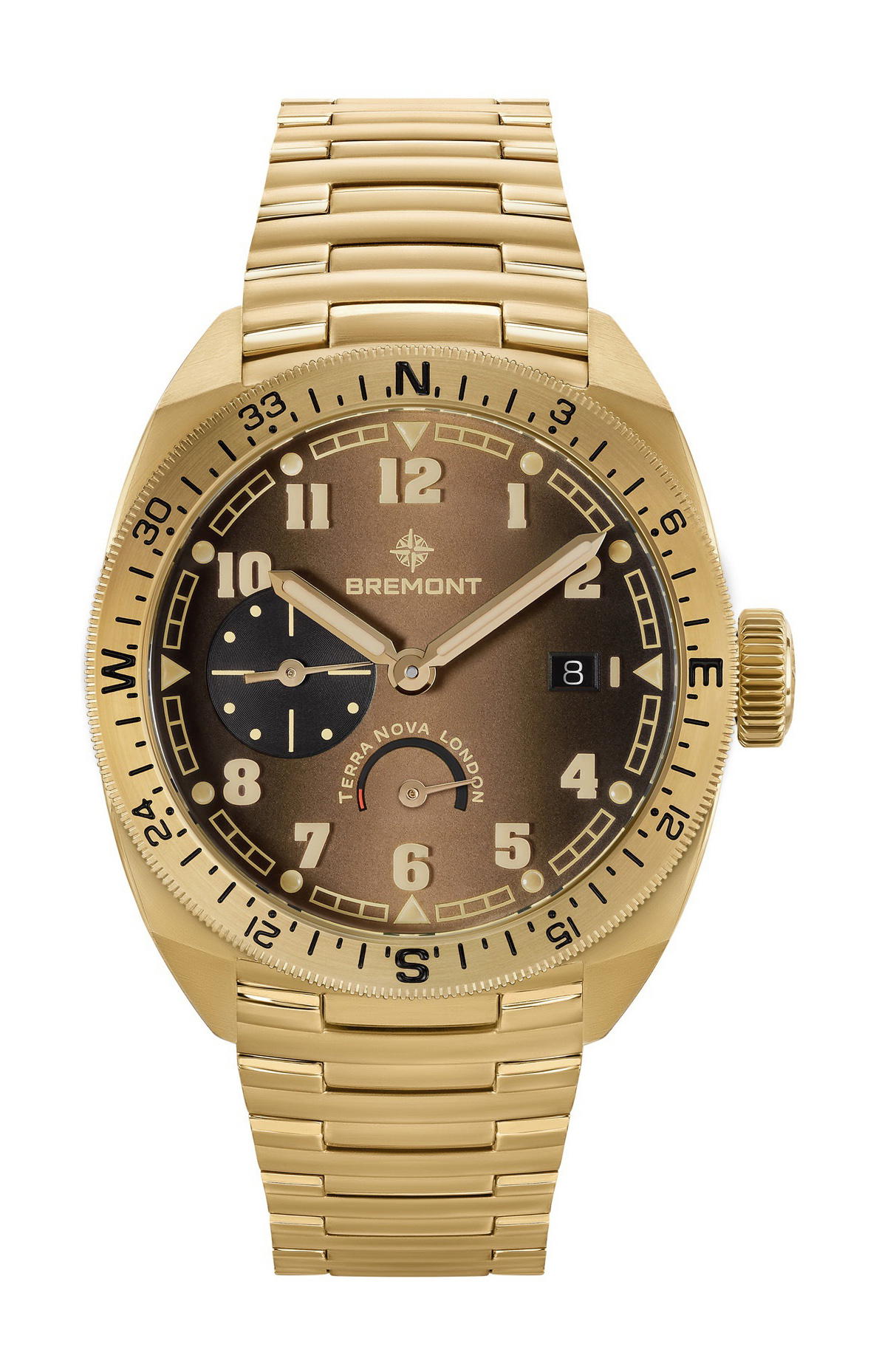 Bremont Terra Nova 40.5 Turning Bezel Power Reserve Bronze