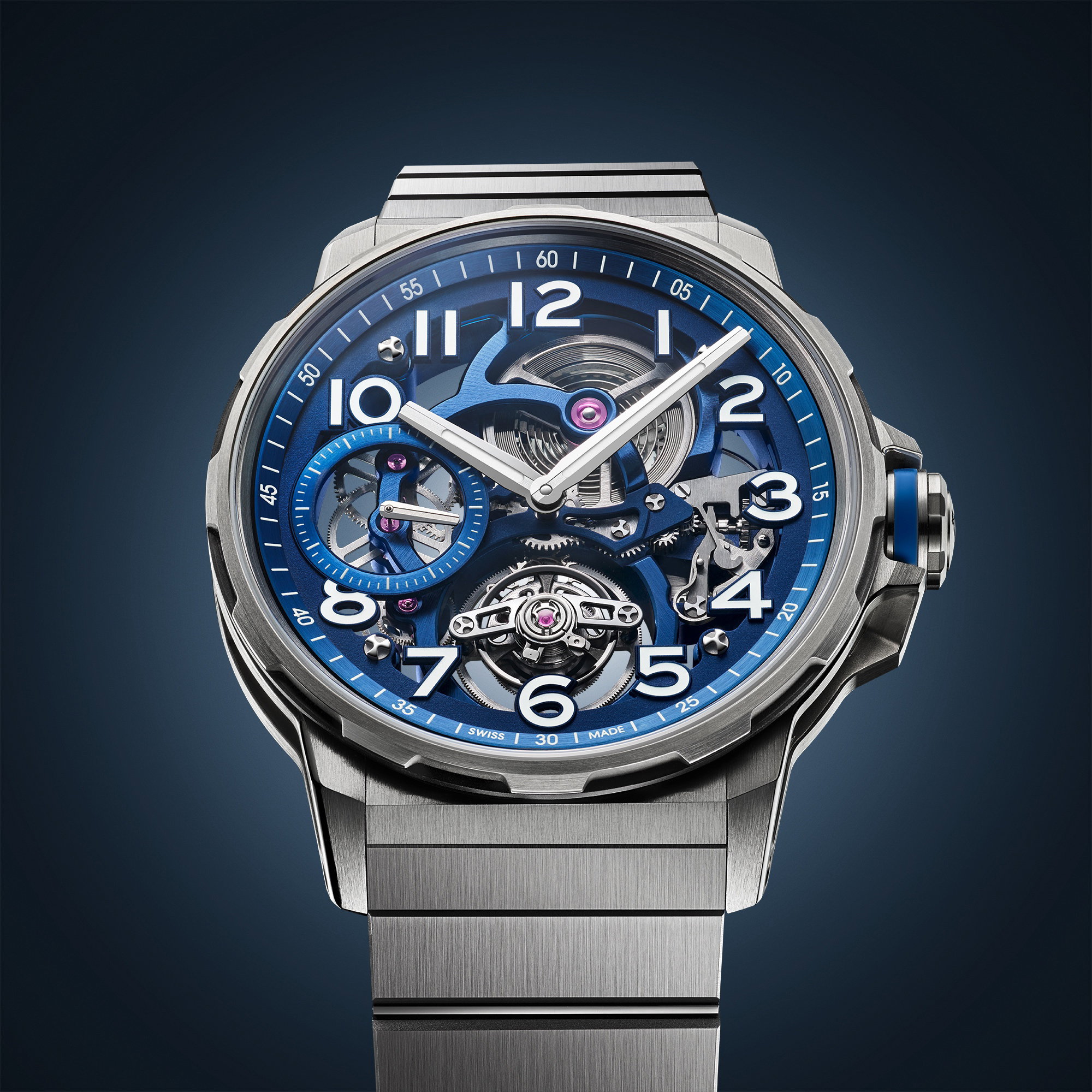 Angelus Flying Tourbillon Titanium Blue