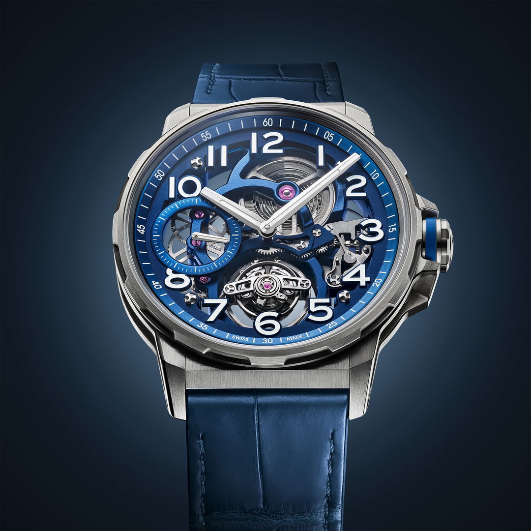 Flying Tourbillon Titanium Blue Alligator