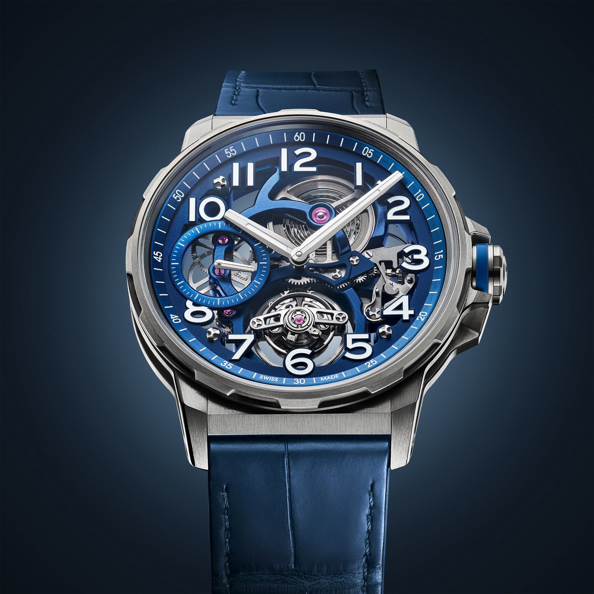 Flying Tourbillon Titanium Blue Alligator - Image 2