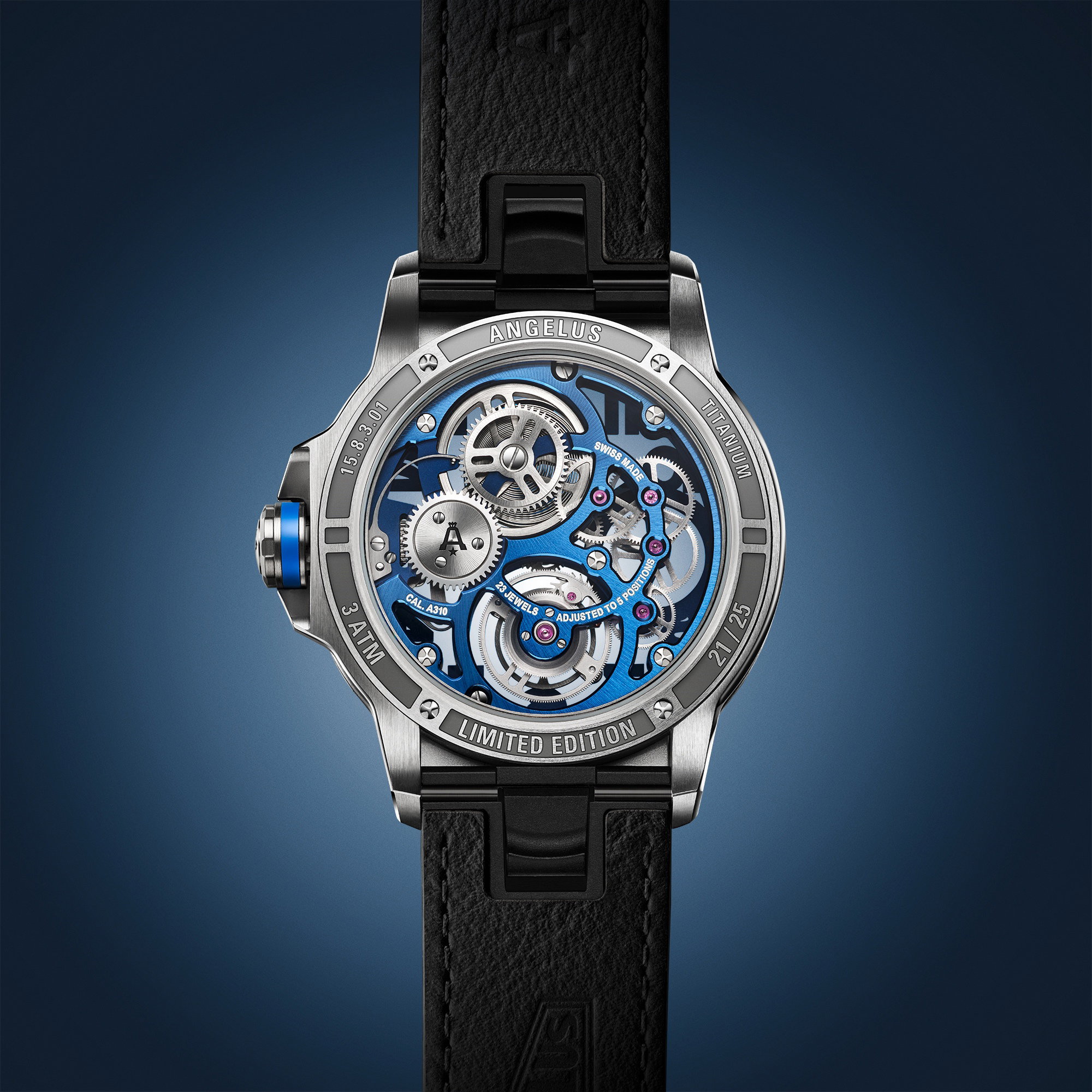 Flying Tourbillon Titanium Blue Alligator - Image 3