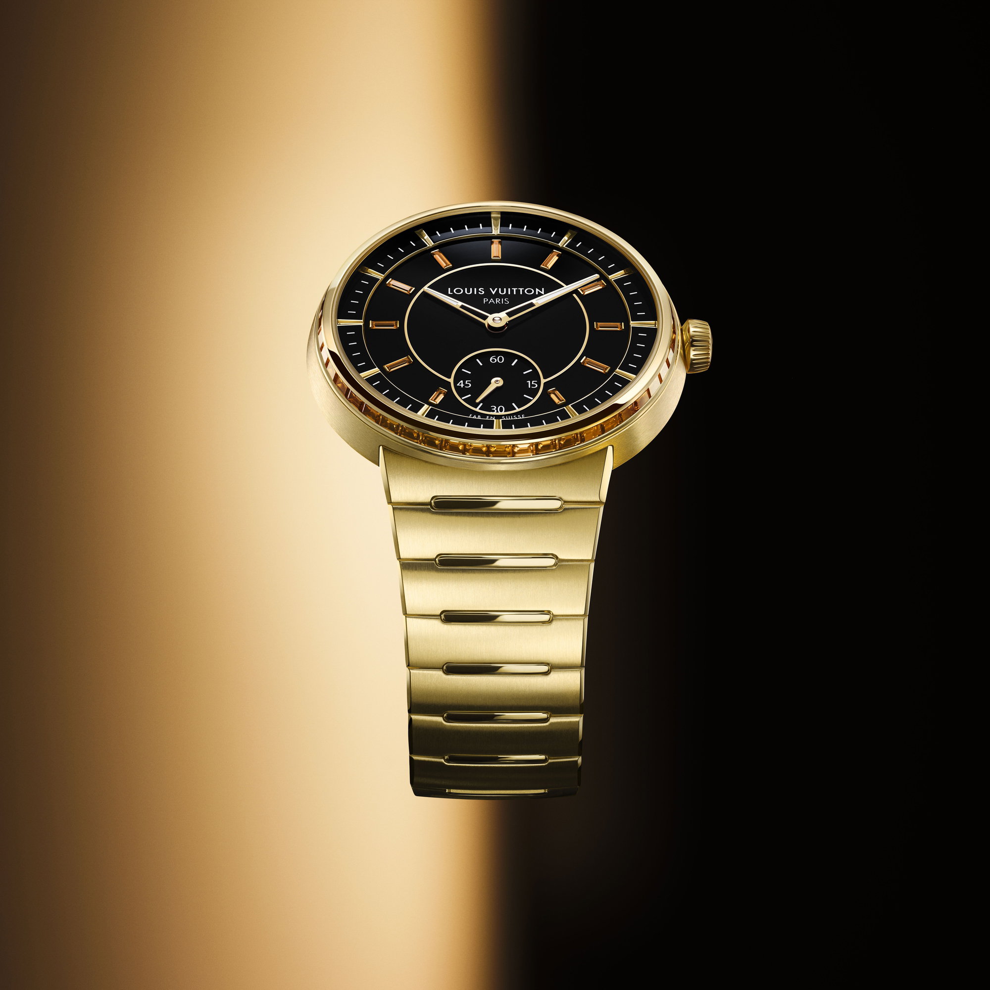Louis Vuitton Tambour Yellow Gold Onyx