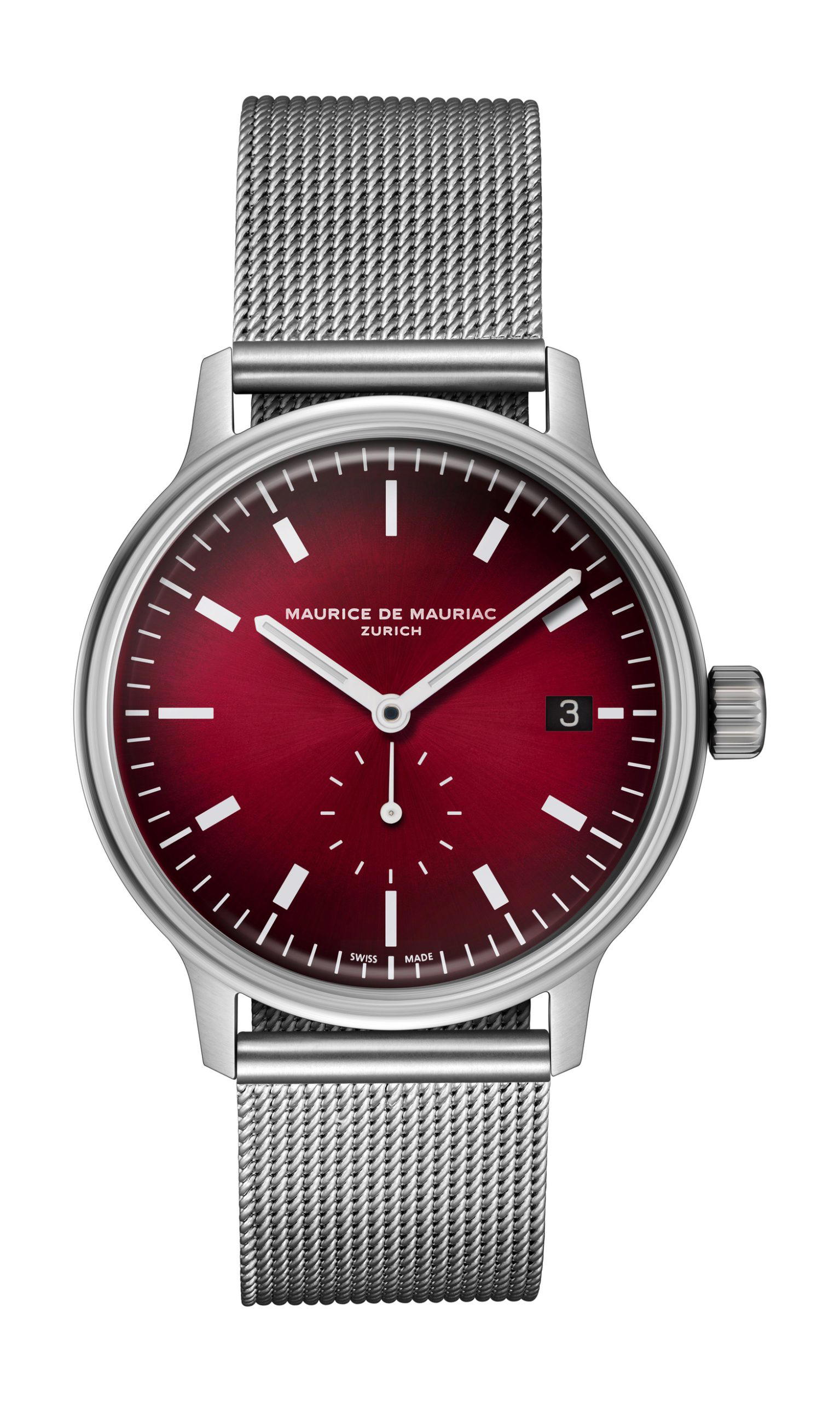 Maurice de Mauriac L3 Small Seconds Burgundy