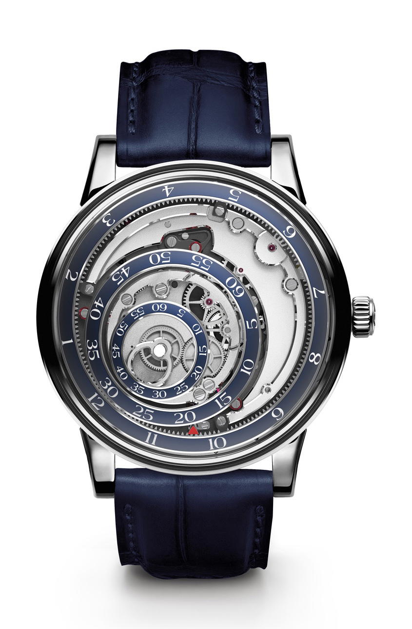 Trilobe Une Folle Journée Rhodium Plated Blue