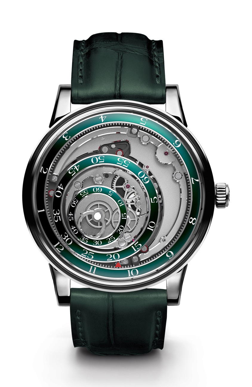 Trilobe Une Folle Journée Rhodium Plated Green